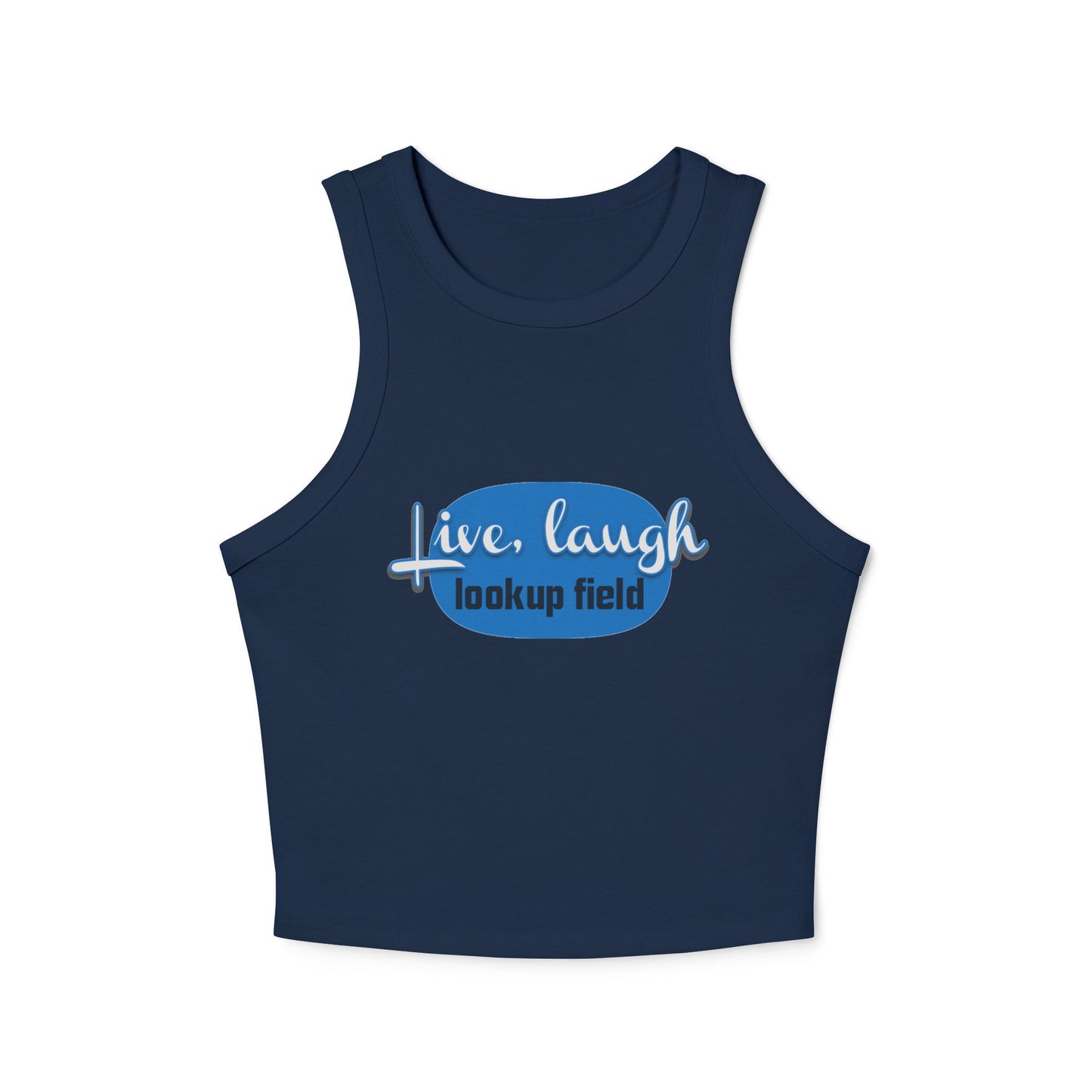 Live Laugh Love Micro Rib Racer Tank Top for Women
