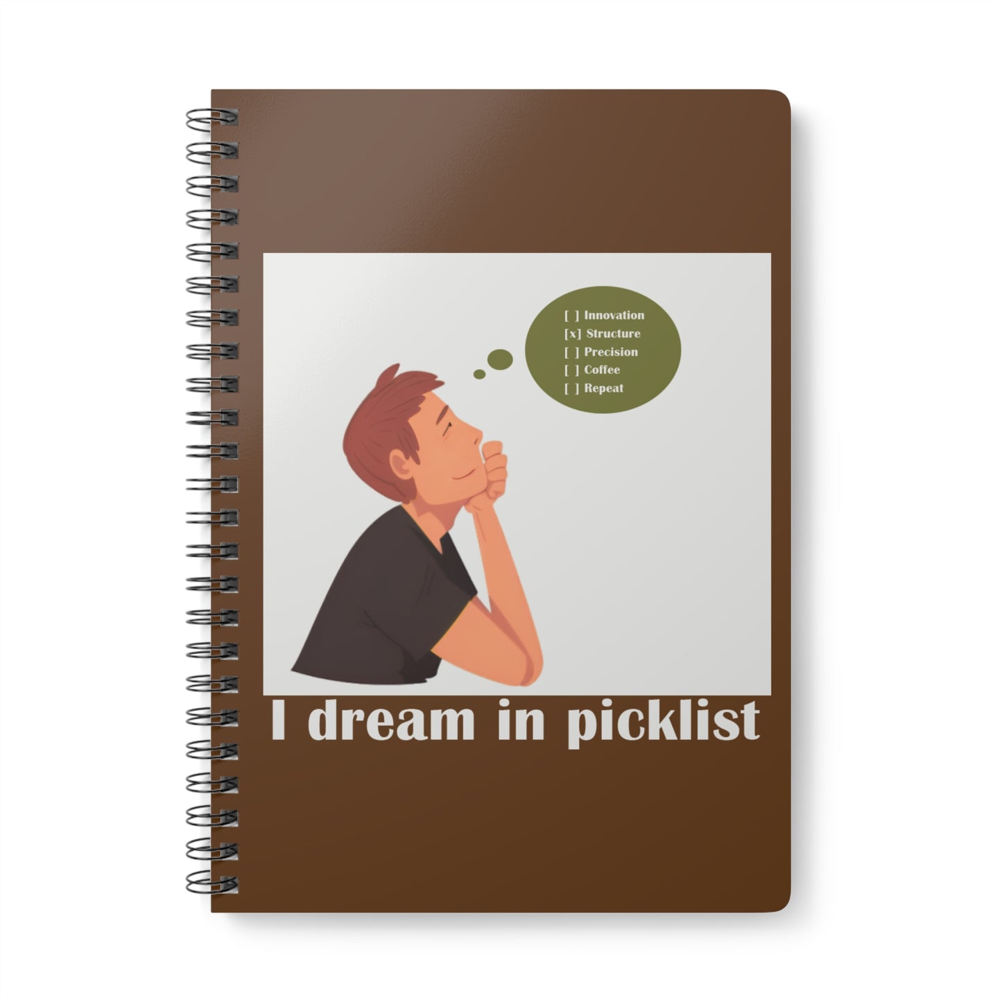 A5 Wirobound Notebook - 'I Dream in Picklist' - Ideal for Planning & Creativity