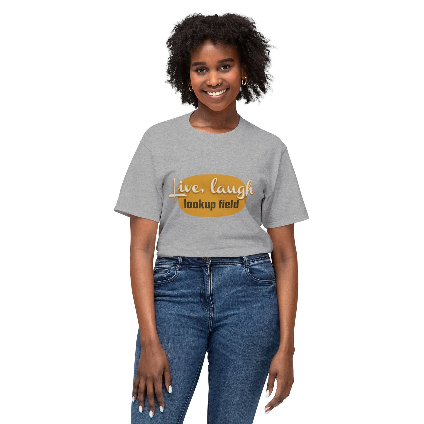 Unisex Graphic T-shirt - 'Live, Laugh, Lookup Field' Tee - Perfect for Casual Outings, Gifts, and Everyday Wear