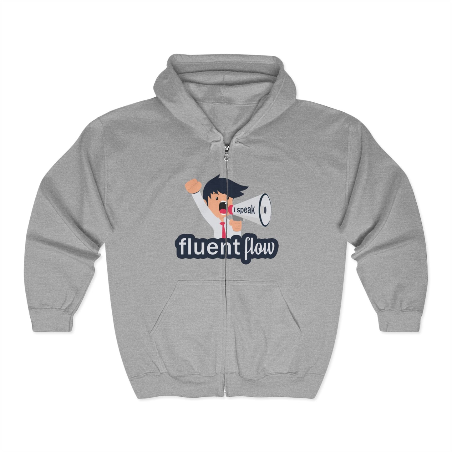 Fluent Flow Full Zip Hoodie – Unisex Heavy Blend Sweatshirt for Creative Souls