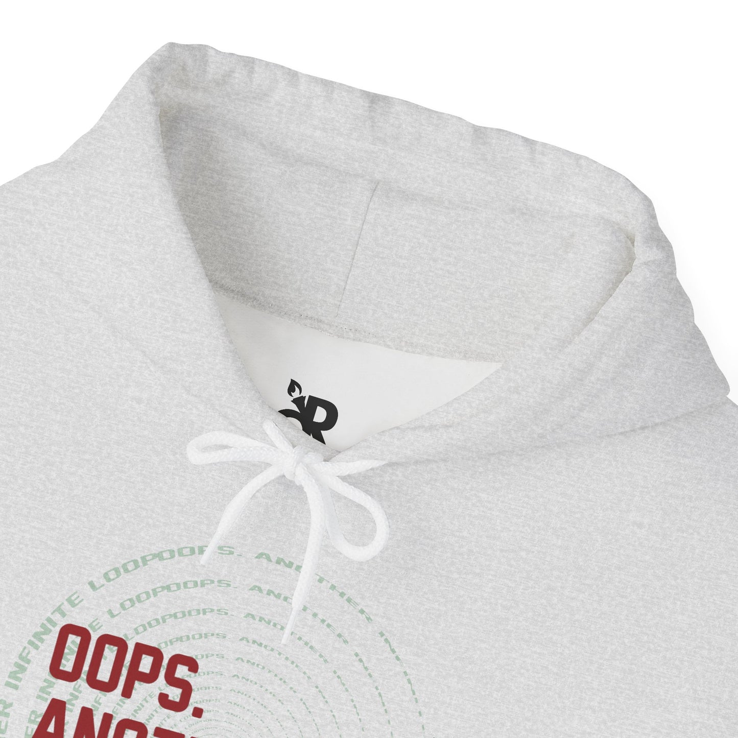 Casual Humor Hoodie - "Oops, Another Infinite Loop" - Unisex Sweatshirt for Programmers, Tech Lovers, Cozy Gift, Autumn Wear, Funny Gift