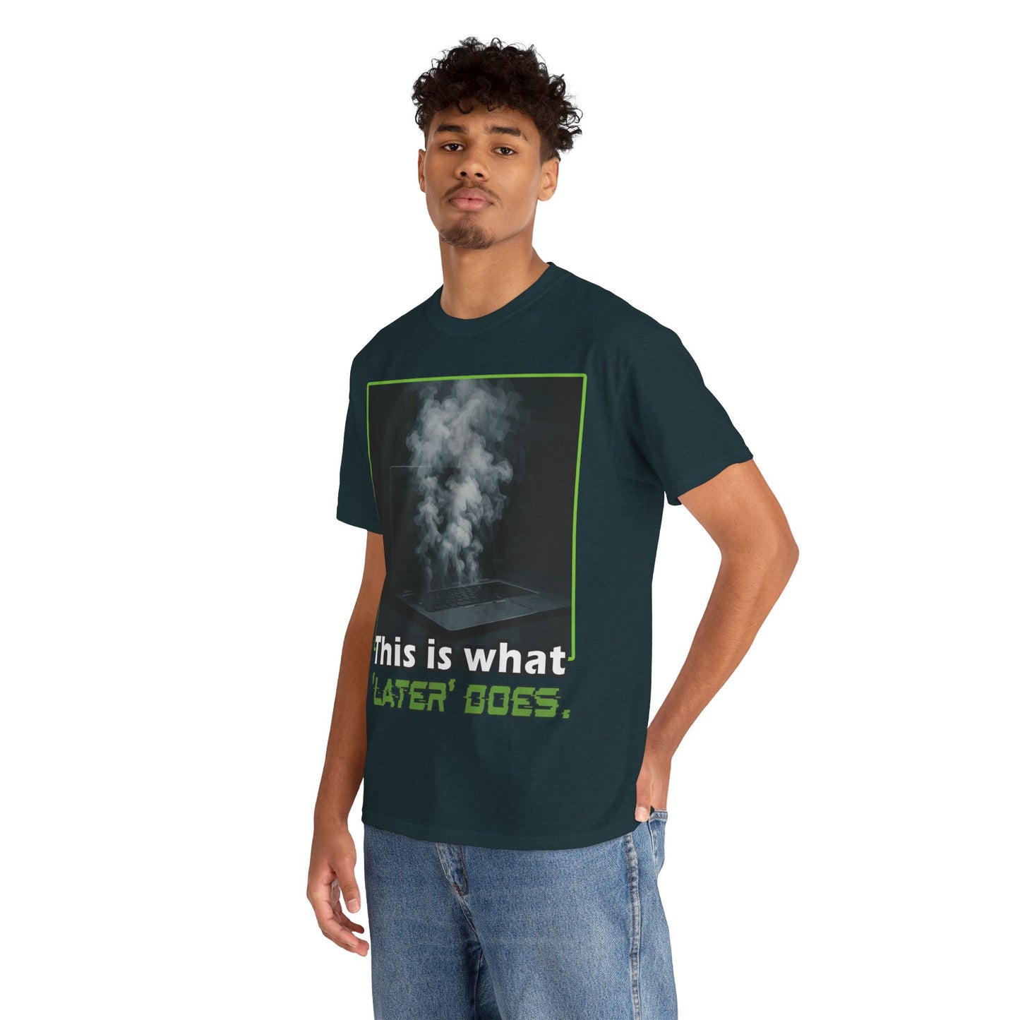 Unisex Heavy Cotton Tee - This is what 'LATER' DOSE. Funny Shirt, Gift for Friends, Casual Wear, Statement Tee, Birthday Gift