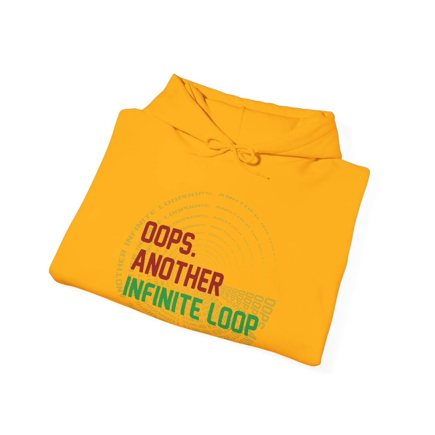 Casual Humor Hoodie - "Oops, Another Infinite Loop" - Unisex Sweatshirt for Programmers, Tech Lovers, Cozy Gift, Autumn Wear, Funny Gift