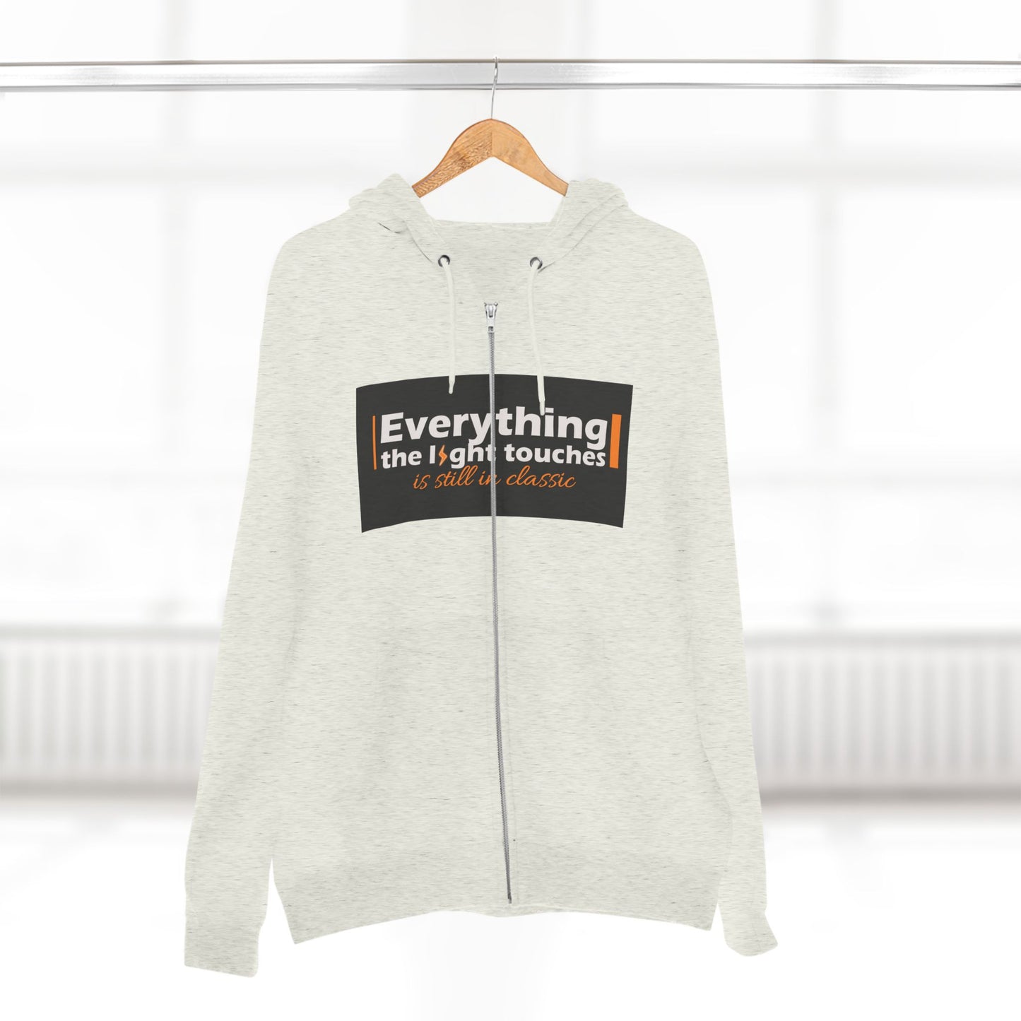 Inspirational Zip Hoodie, Cozy Sweatshirt, Stylish Layer, Unisex Casual Wear, Gift for Friends, Motivational Apparel