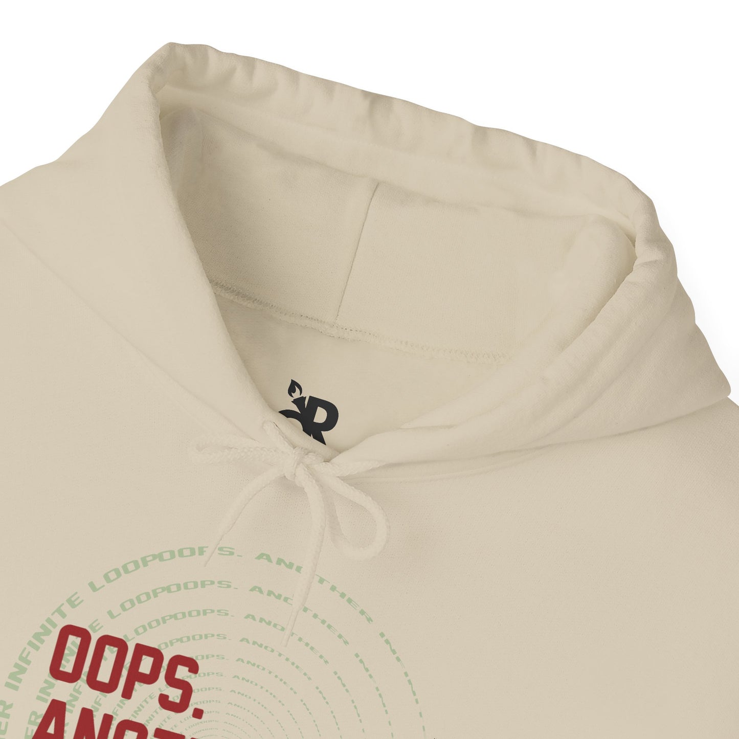 Casual Humor Hoodie - "Oops, Another Infinite Loop" - Unisex Sweatshirt for Programmers, Tech Lovers, Cozy Gift, Autumn Wear, Funny Gift
