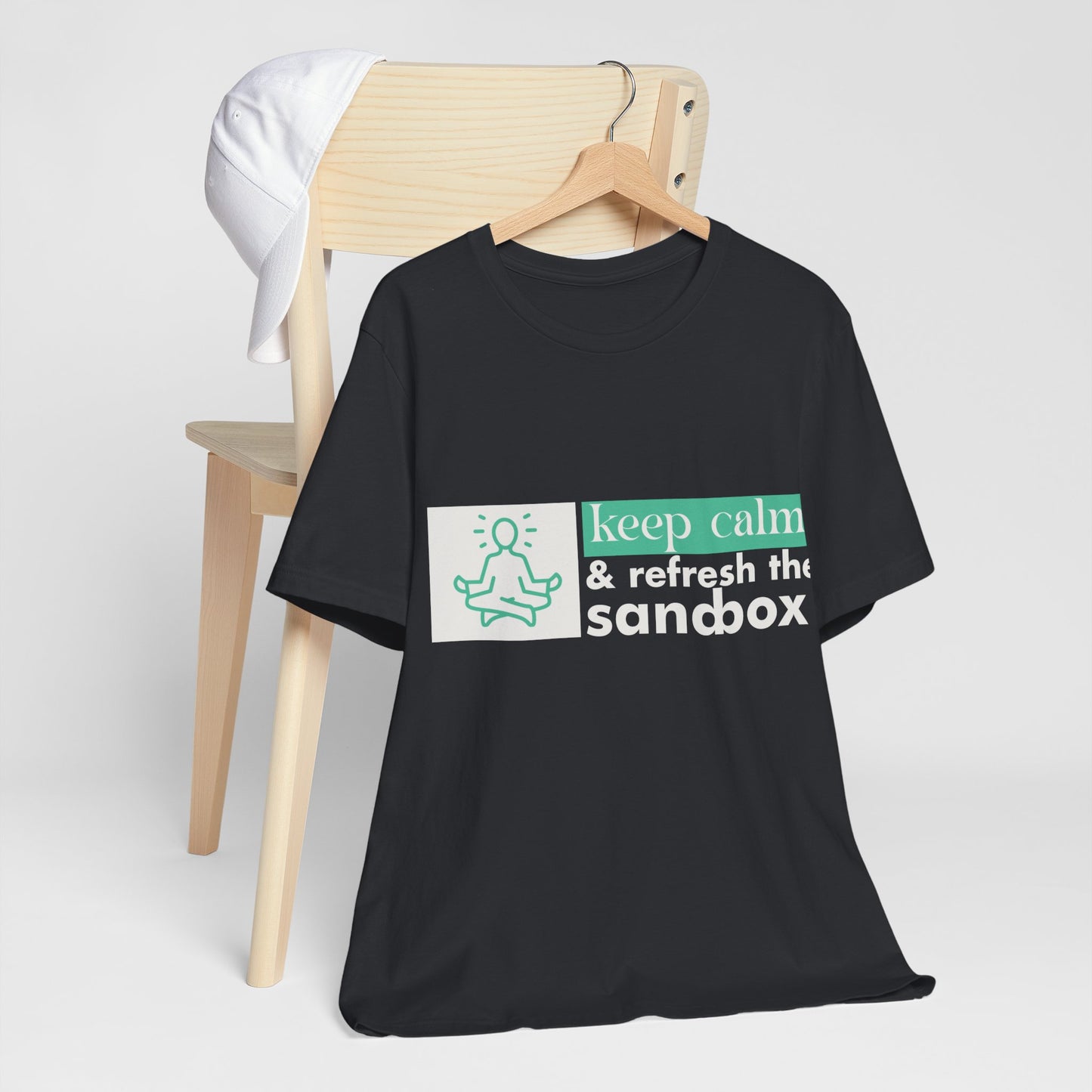 Keep Calm & Refresh the Sandbox Unisex Jersey Tee, Relaxed Fit Shirt, Mindfulness Gift, Casual Style, Summer Wear, Yoga Apparel