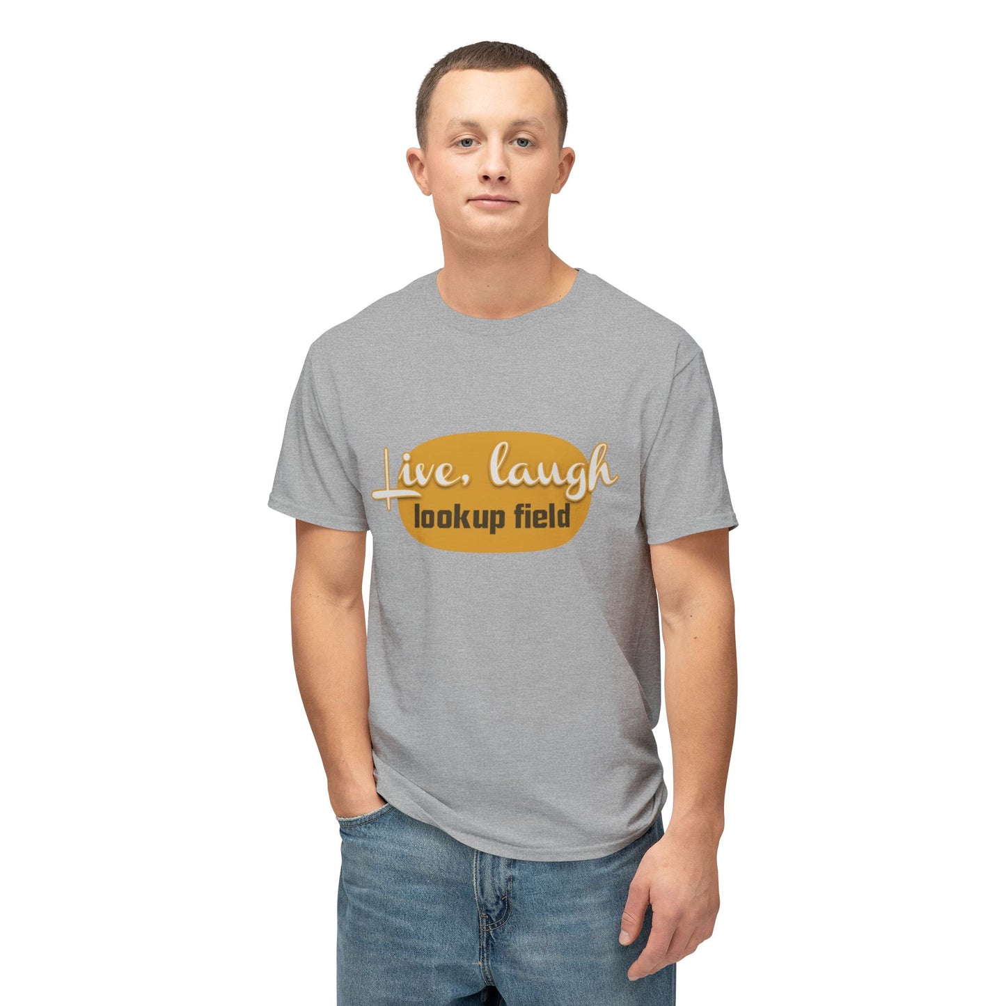 Unisex Graphic T-shirt - 'Live, Laugh, Lookup Field' Tee - Perfect for Casual Outings, Gifts, and Everyday Wear