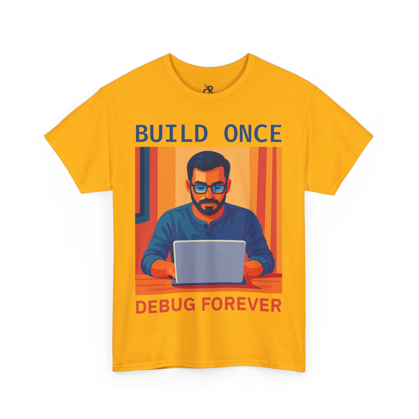 Tech Humor Unisex Heavy Cotton Tee, Geeky Shirt for Programmers, Funny Gift for Developers, Coding Enthusiast Apparel, Debug Forever Design