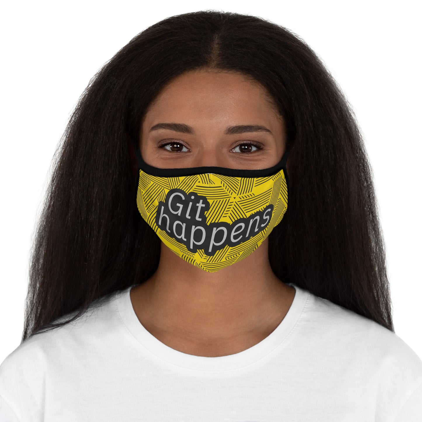 Git Happens Fitted Face Mask - Stylish and Comfortable Protection