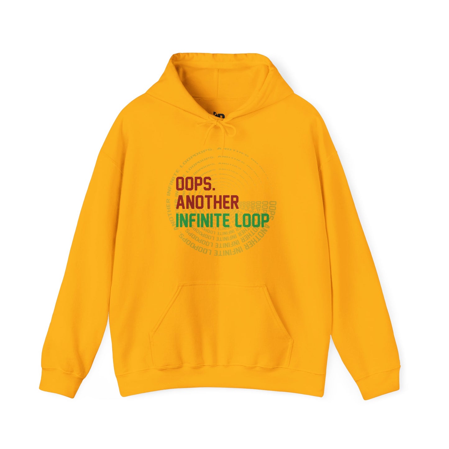 Casual Humor Hoodie - "Oops, Another Infinite Loop" - Unisex Sweatshirt for Programmers, Tech Lovers, Cozy Gift, Autumn Wear, Funny Gift