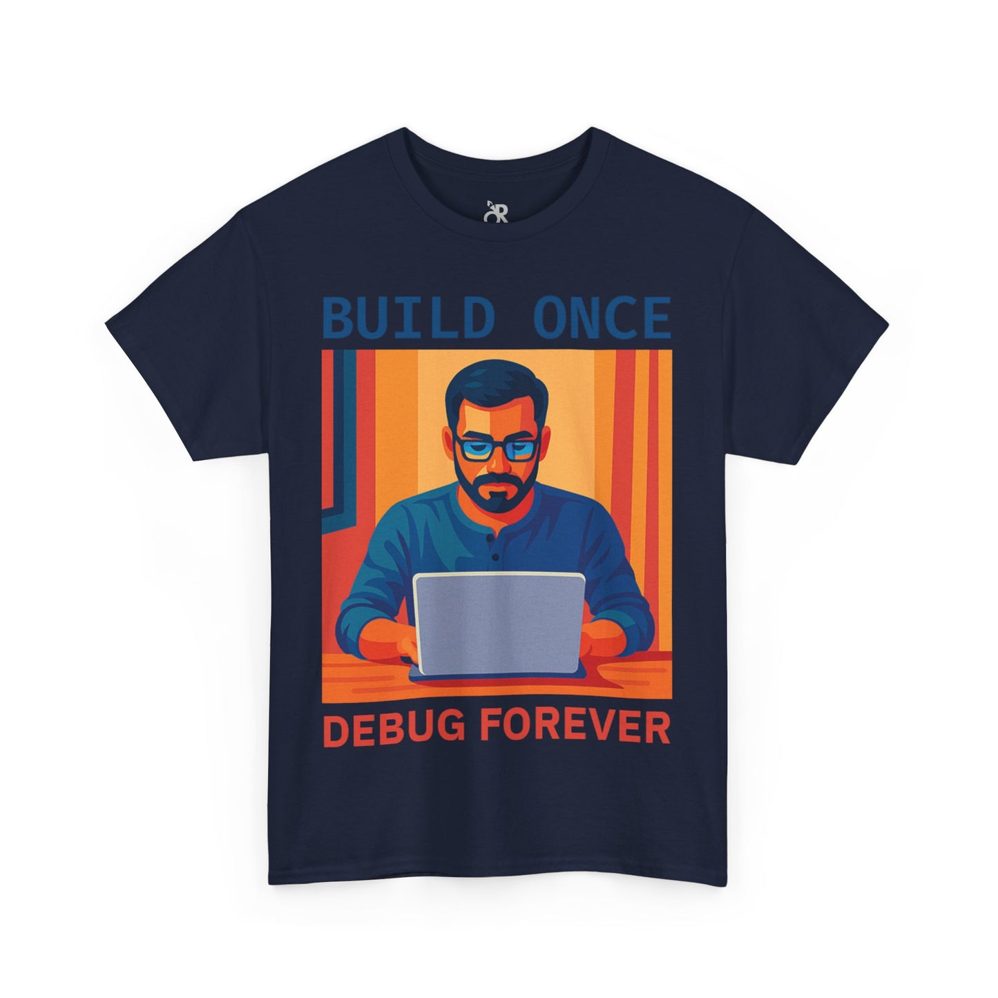 Tech Humor Unisex Heavy Cotton Tee, Geeky Shirt for Programmers, Funny Gift for Developers, Coding Enthusiast Apparel, Debug Forever Design