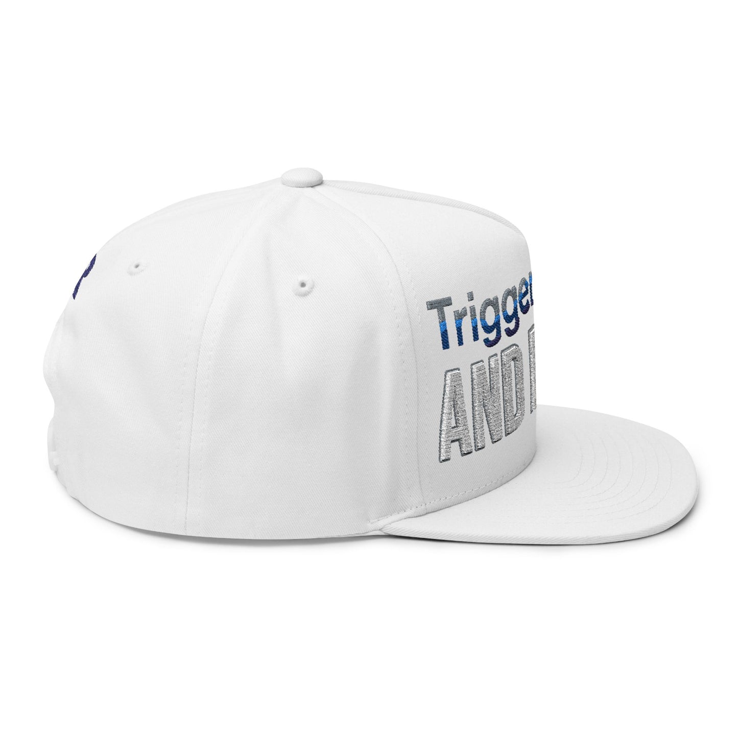 Trigger Happy Embroidered Flat Bill Cap - Bold & Proud Style