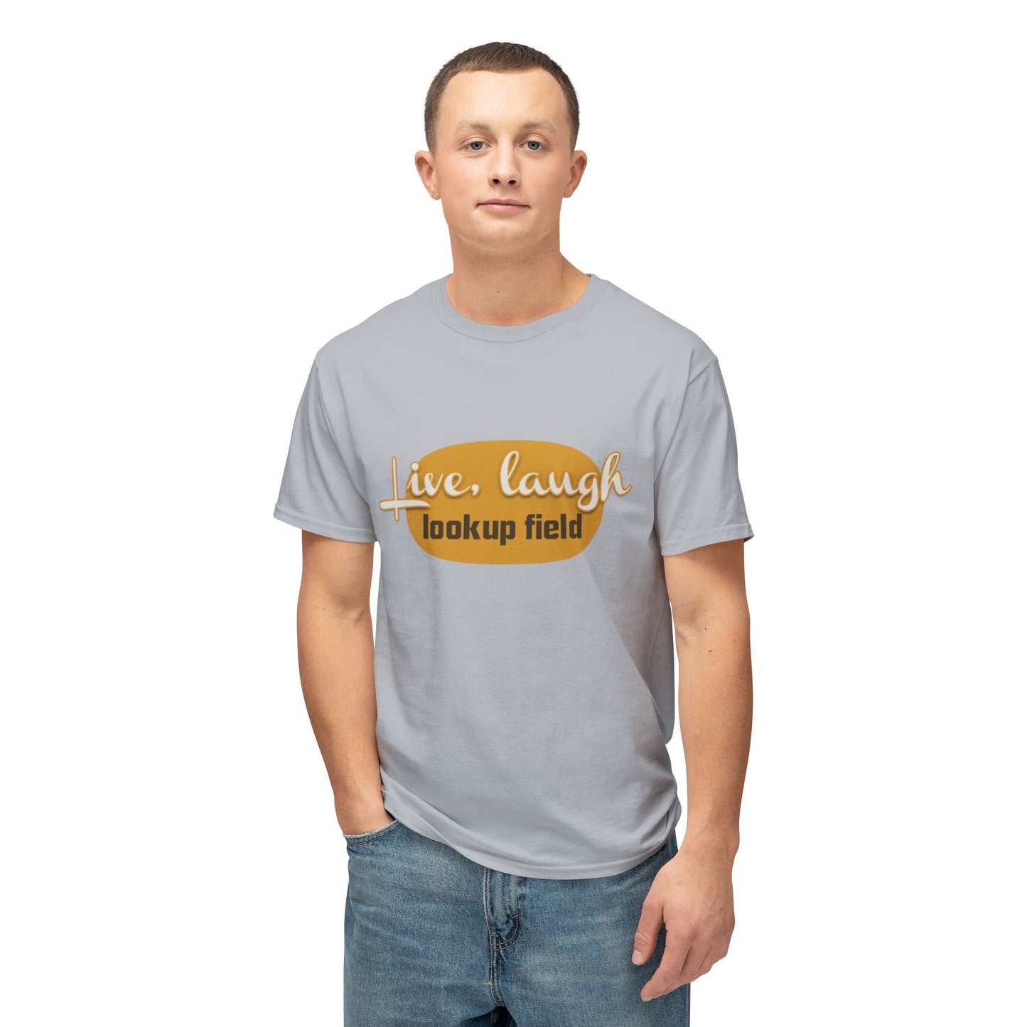 Unisex Graphic T-shirt - 'Live, Laugh, Lookup Field' Tee - Perfect for Casual Outings, Gifts, and Everyday Wear