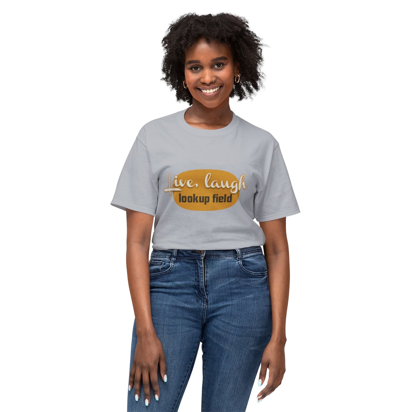 Unisex Graphic T-shirt - 'Live, Laugh, Lookup Field' Tee - Perfect for Casual Outings, Gifts, and Everyday Wear