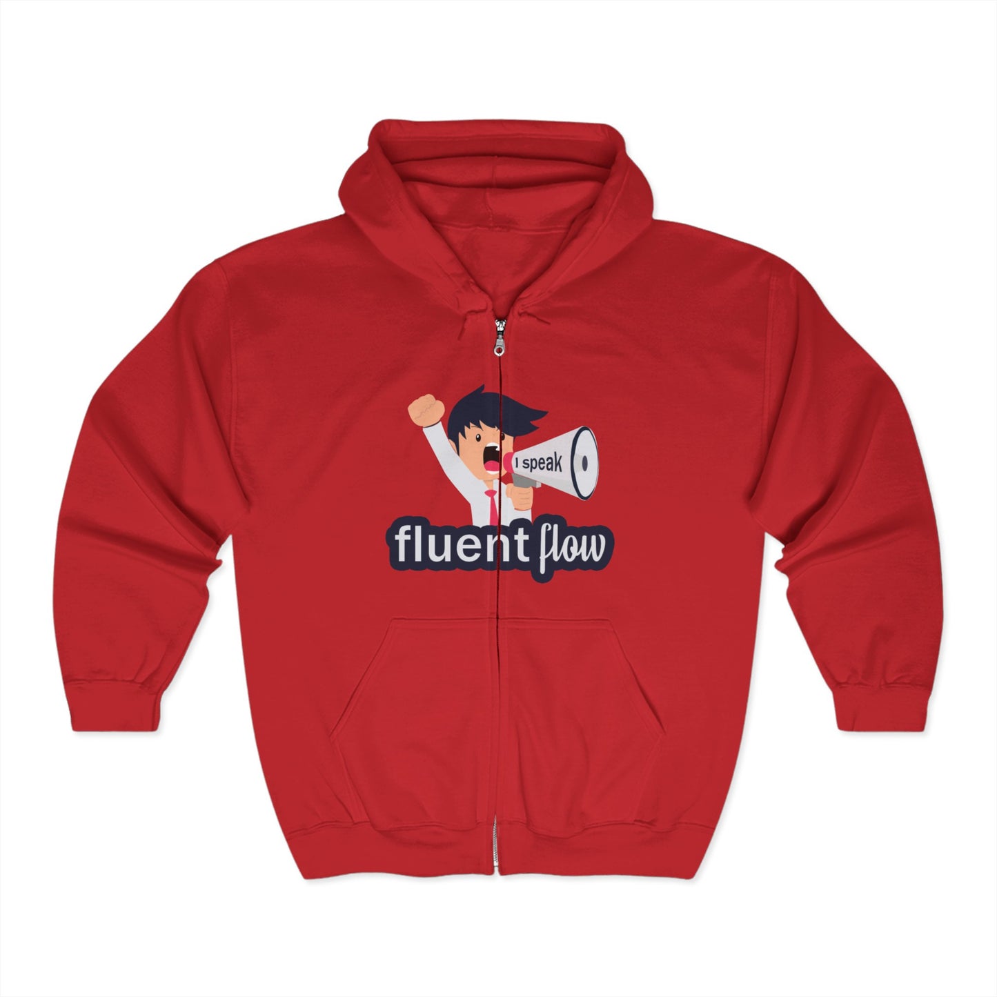 Fluent Flow Full Zip Hoodie – Unisex Heavy Blend Sweatshirt for Creative Souls