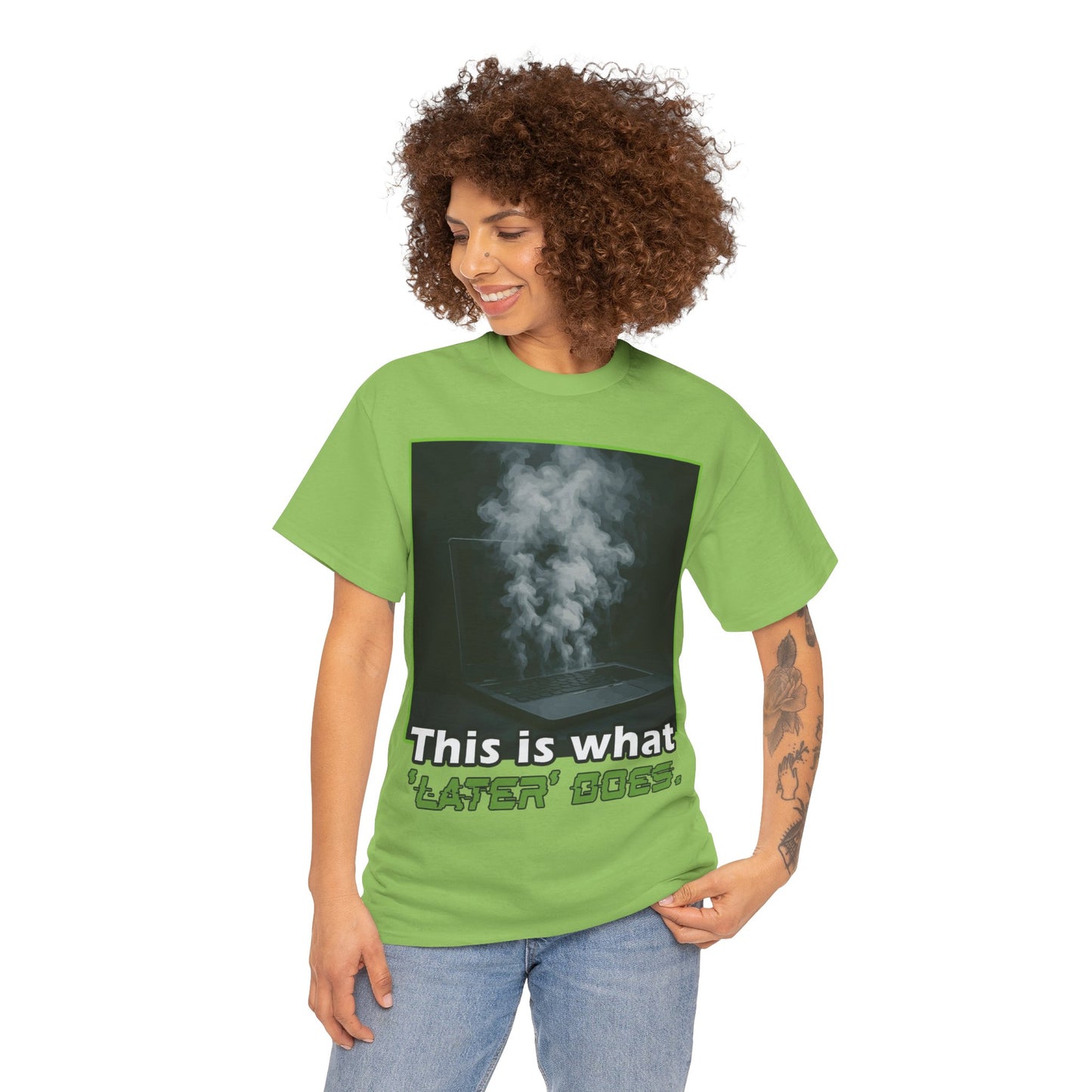 Unisex Heavy Cotton Tee - This is what 'LATER' DOSE. Funny Shirt, Gift for Friends, Casual Wear, Statement Tee, Birthday Gift