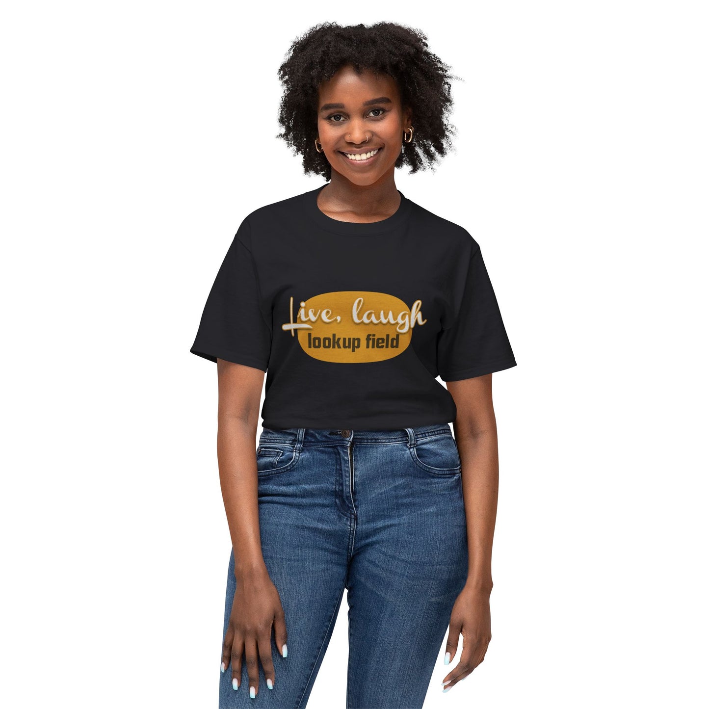 Unisex Graphic T-shirt - 'Live, Laugh, Lookup Field' Tee - Perfect for Casual Outings, Gifts, and Everyday Wear
