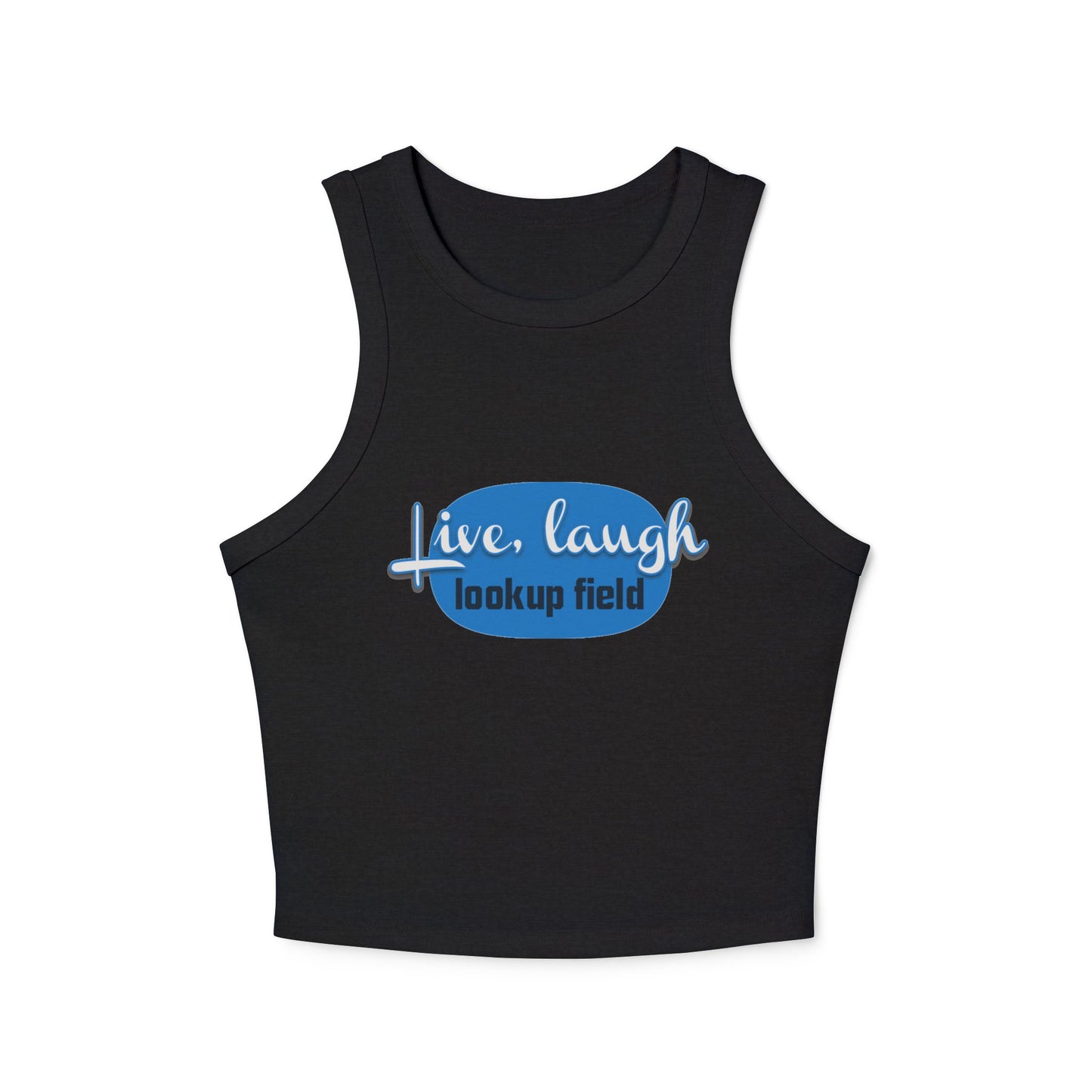 Live Laugh Love Micro Rib Racer Tank Top for Women