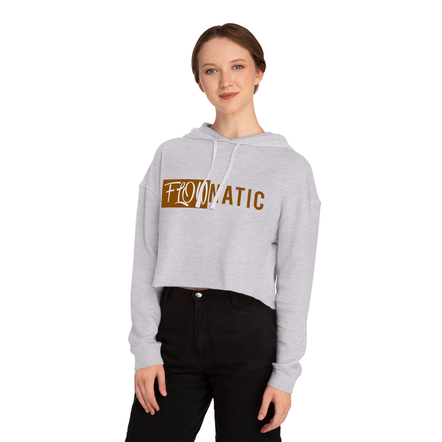 FlowNatic Women's Cropped Hooded Sweatshirt - Stylish and Trendy Activewear for Motivation
