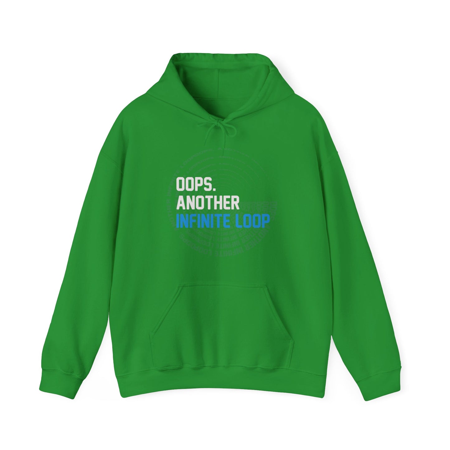Casual Humor Hoodie - "Oops, Another Infinite Loop" - Unisex Sweatshirt for Programmers, Tech Lovers, Cozy Gift, Autumn Wear, Funny Gift