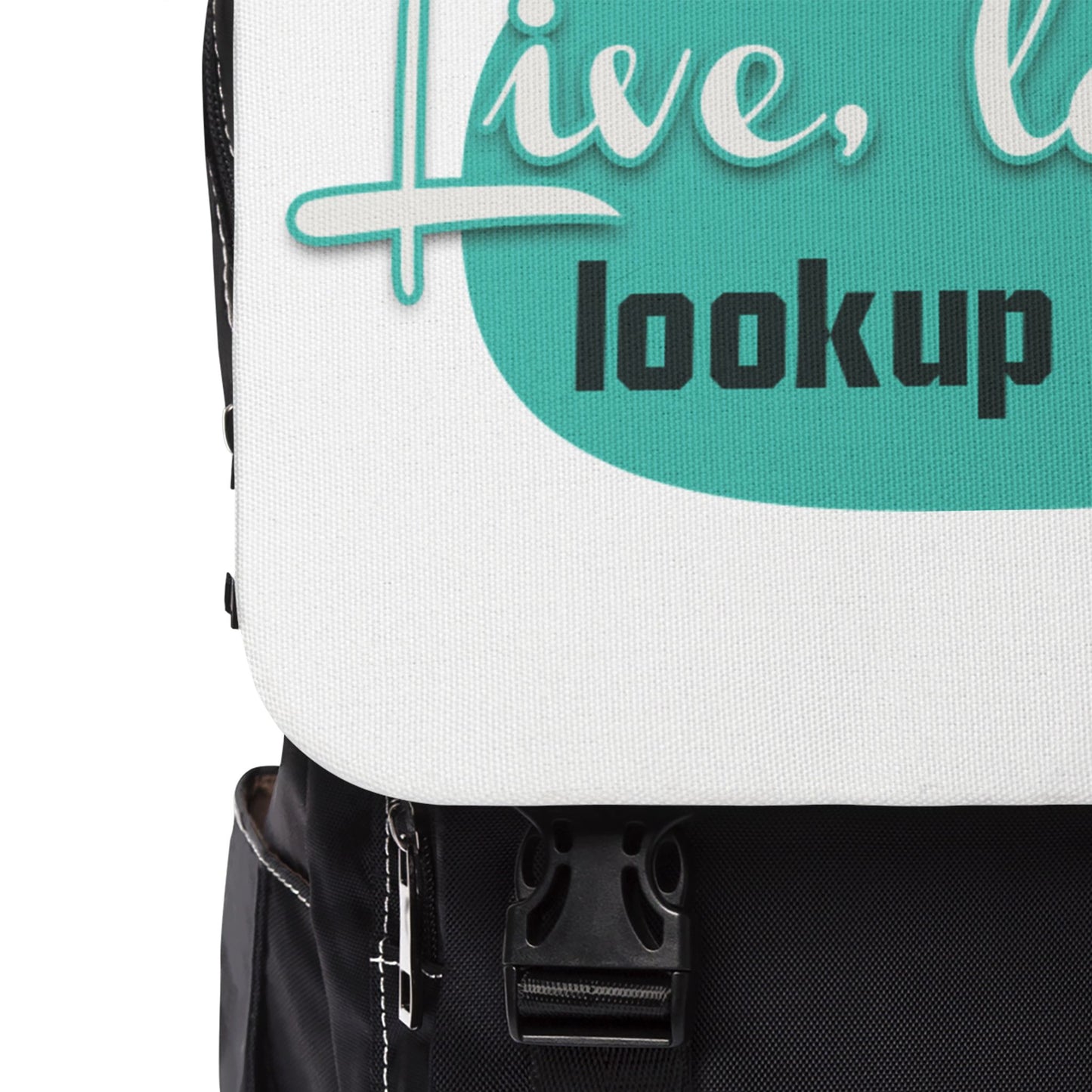 Casual Shoulder Backpack | Live Laugh Lookup Field Design | Trendy Daypack, Gift for Students, Travel Essentials, Stylish Bag