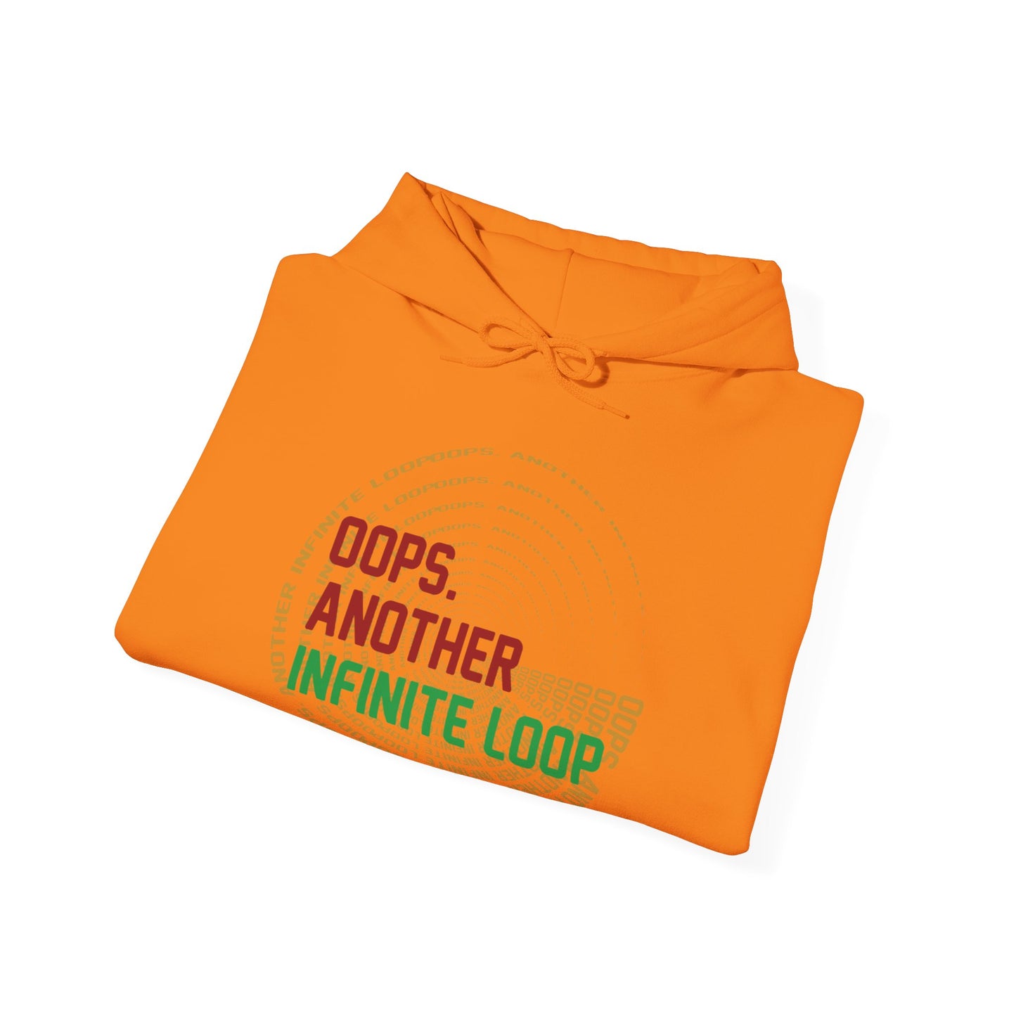 Casual Humor Hoodie - "Oops, Another Infinite Loop" - Unisex Sweatshirt for Programmers, Tech Lovers, Cozy Gift, Autumn Wear, Funny Gift