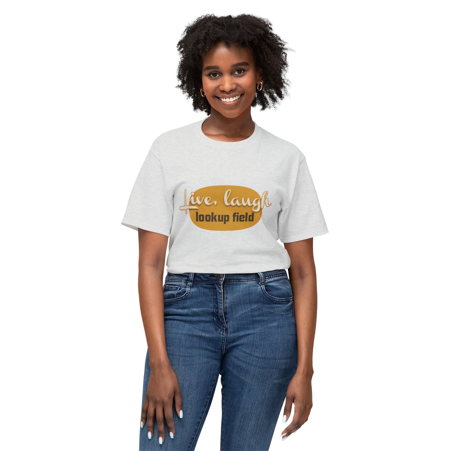 Unisex Graphic T-shirt - 'Live, Laugh, Lookup Field' Tee - Perfect for Casual Outings, Gifts, and Everyday Wear