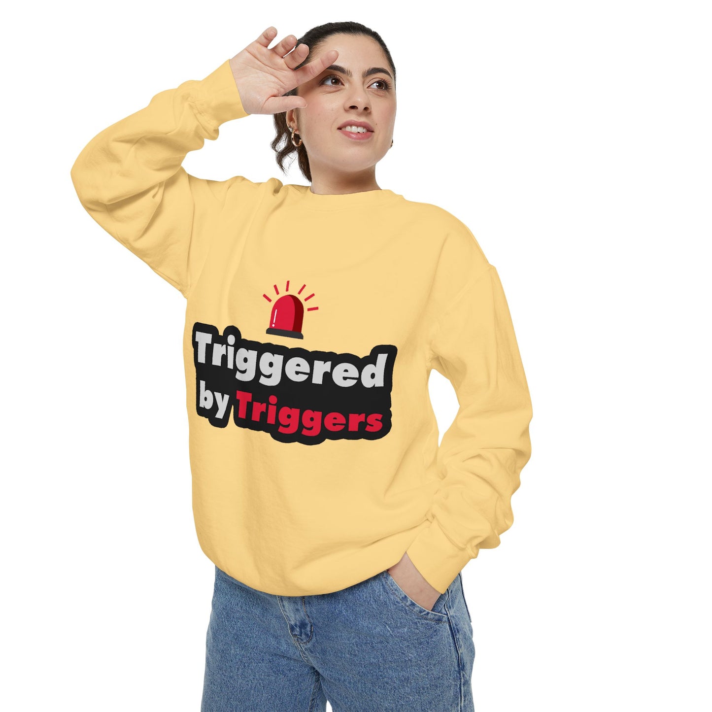 Trigger Alert Graphic Sweatshirt - Unisex, Cozy & Fun