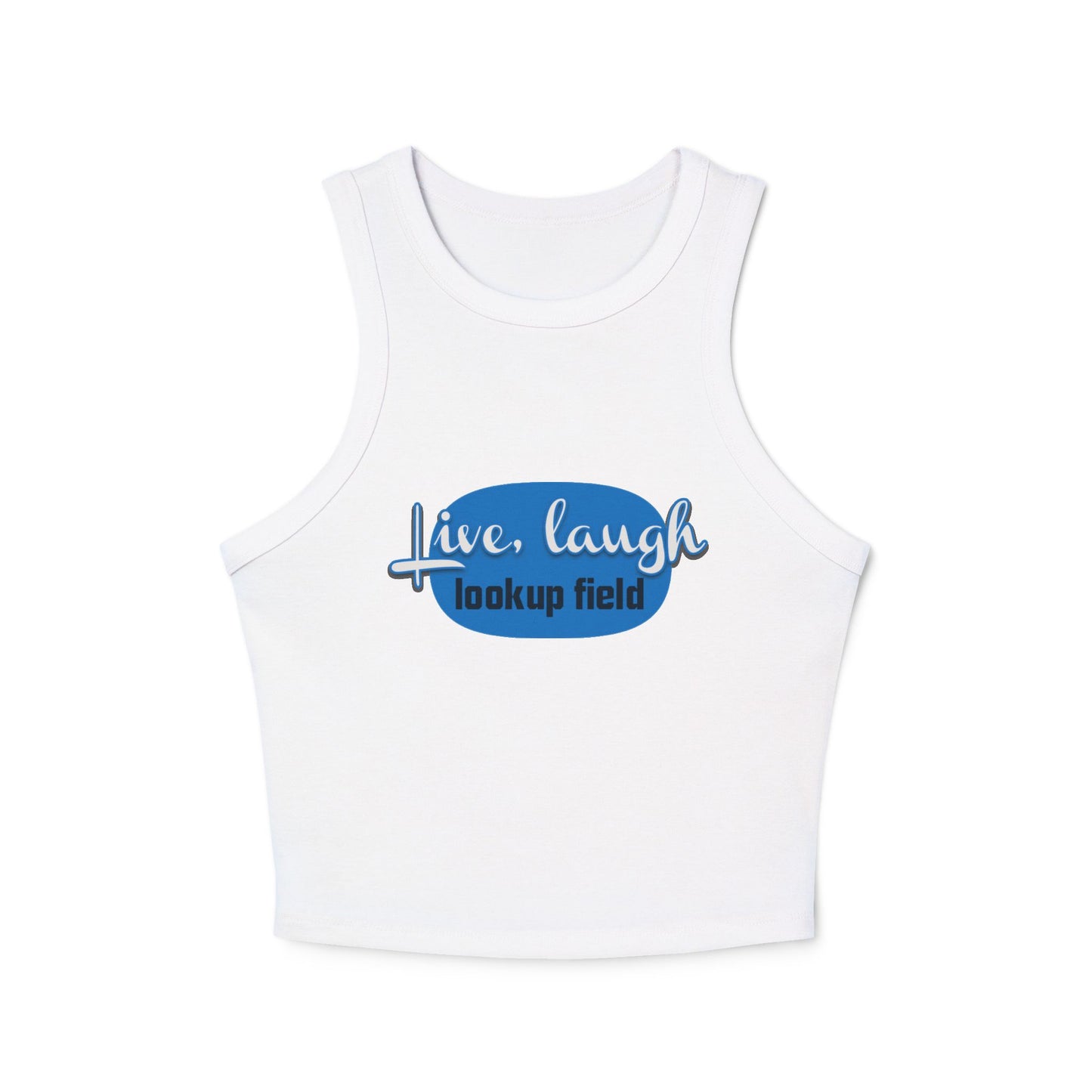Live Laugh Love Micro Rib Racer Tank Top for Women