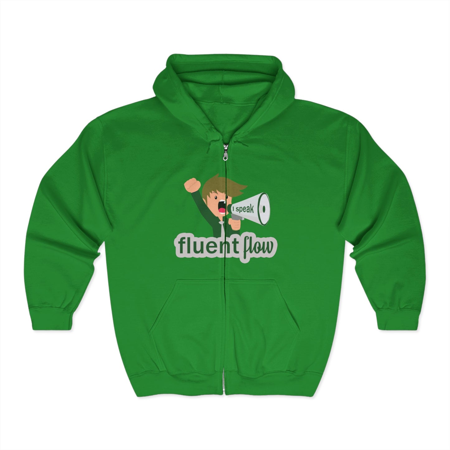Fluent Flow Full Zip Hoodie – Unisex Heavy Blend Sweatshirt for Creative Souls