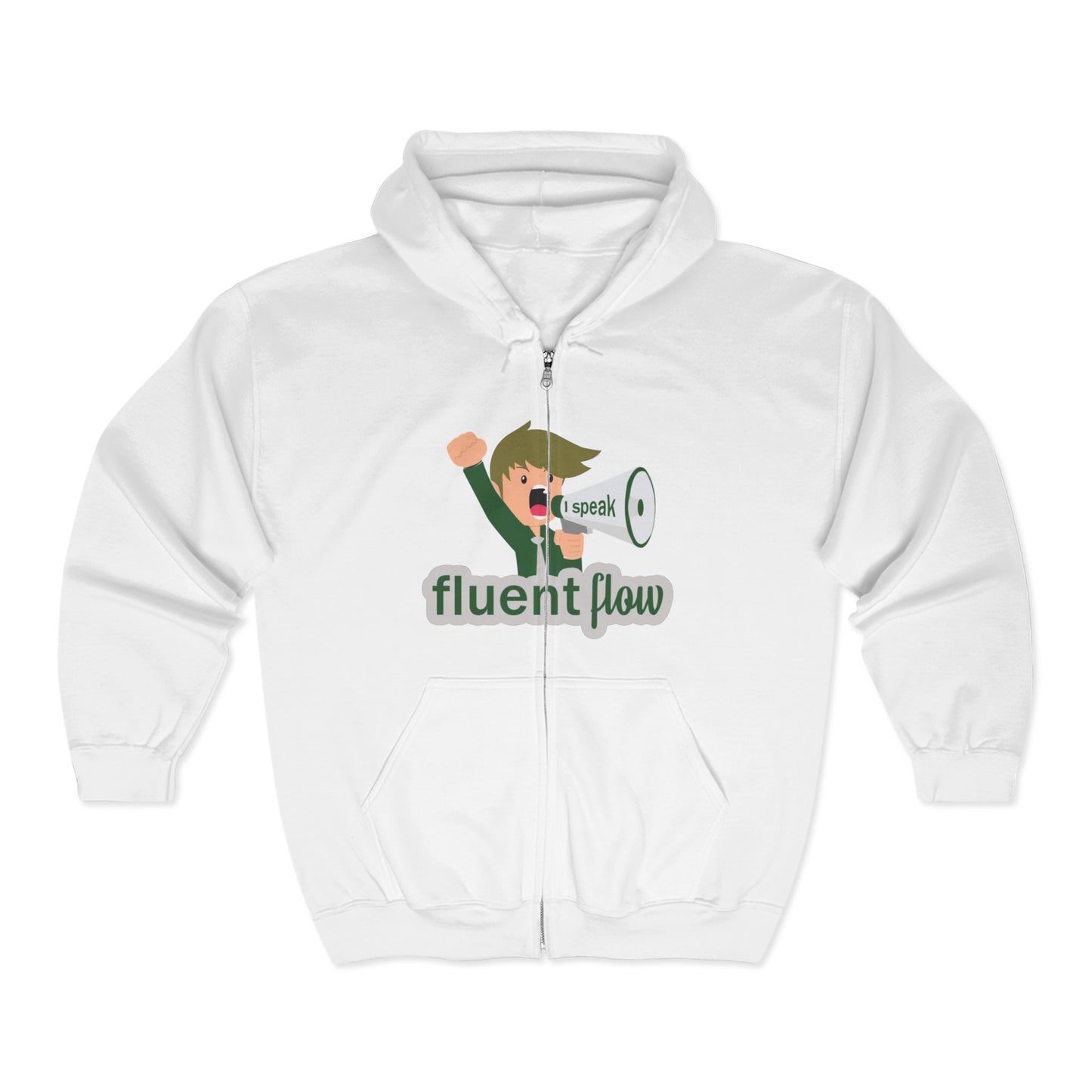 Fluent Flow Full Zip Hoodie – Unisex Heavy Blend Sweatshirt for Creative Souls