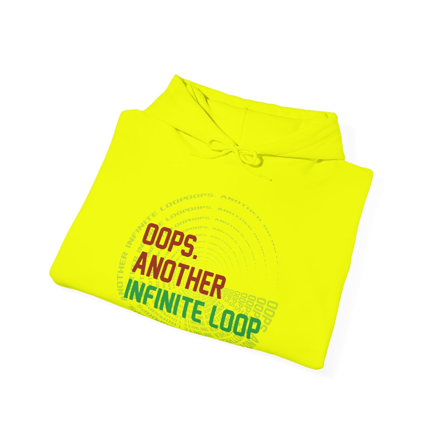 Casual Humor Hoodie - "Oops, Another Infinite Loop" - Unisex Sweatshirt for Programmers, Tech Lovers, Cozy Gift, Autumn Wear, Funny Gift