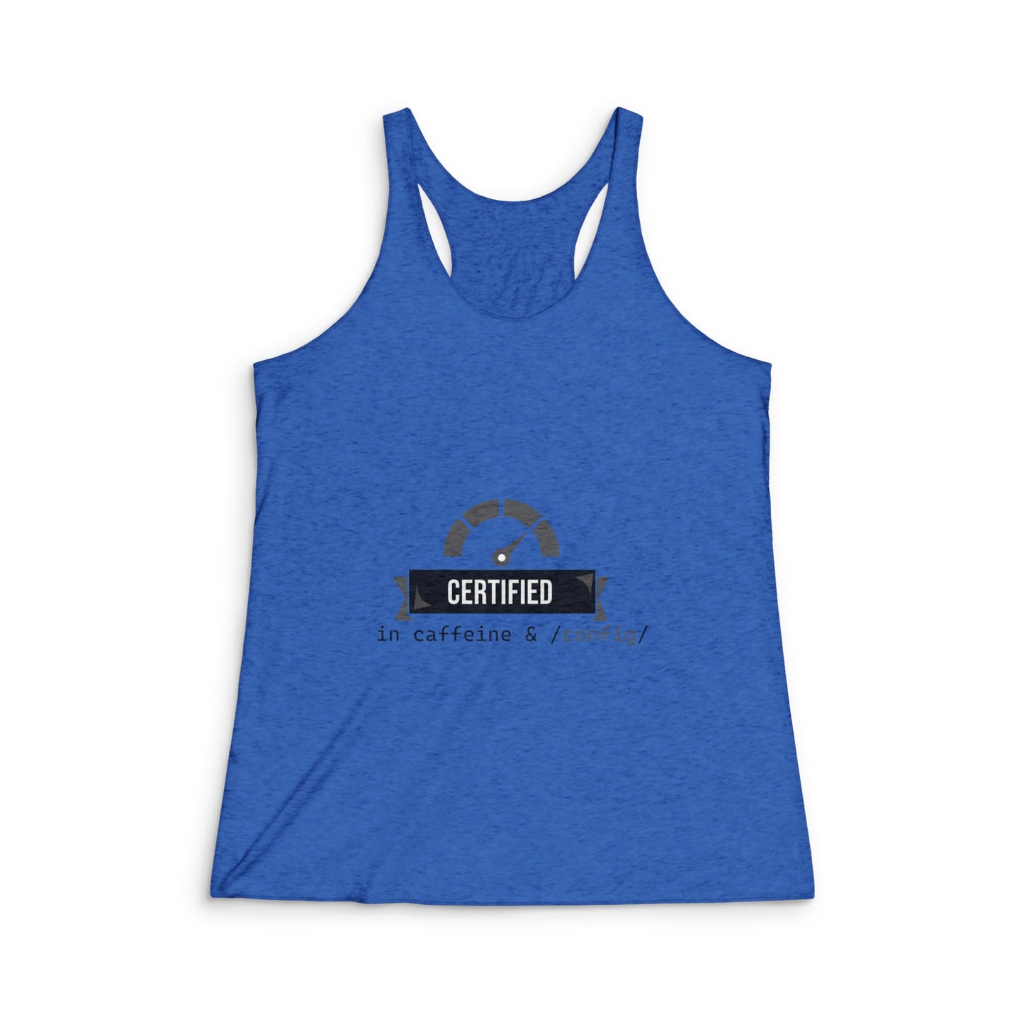 Caffeine Certified Racerback Tank, Funny Workout Top, Gift for Coffee Lovers, Soft Athletic Wear, Ideal for Gym or Casual Days