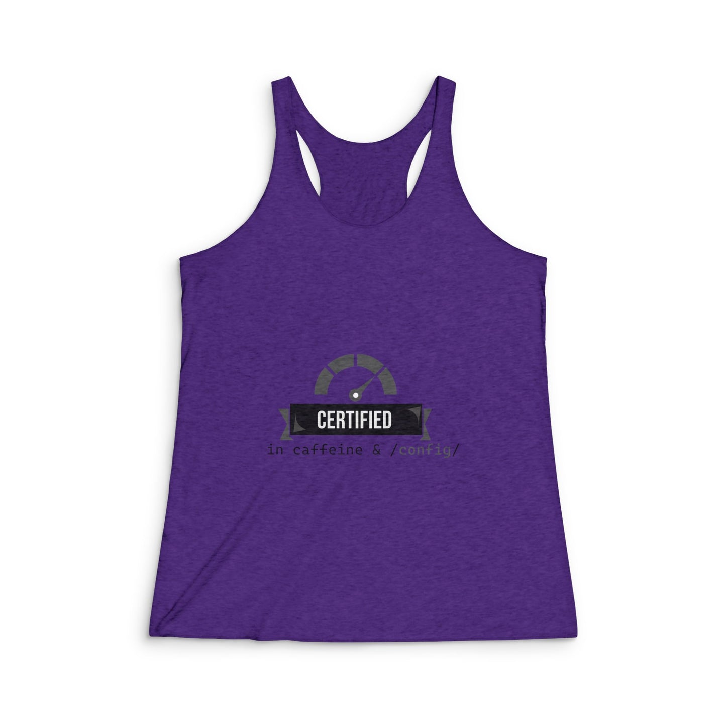 Caffeine Certified Racerback Tank, Funny Workout Top, Gift for Coffee Lovers, Soft Athletic Wear, Ideal for Gym or Casual Days
