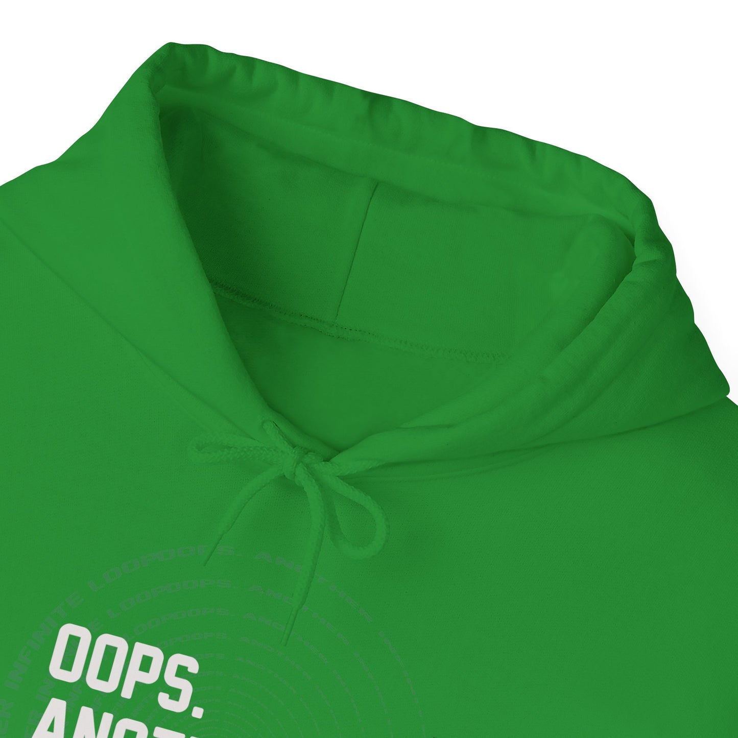 Casual Humor Hoodie - "Oops, Another Infinite Loop" - Unisex Sweatshirt for Programmers, Tech Lovers, Cozy Gift, Autumn Wear, Funny Gift