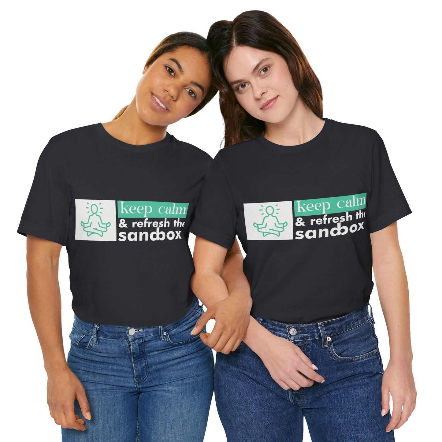 Keep Calm & Refresh the Sandbox Unisex Jersey Tee, Relaxed Fit Shirt, Mindfulness Gift, Casual Style, Summer Wear, Yoga Apparel