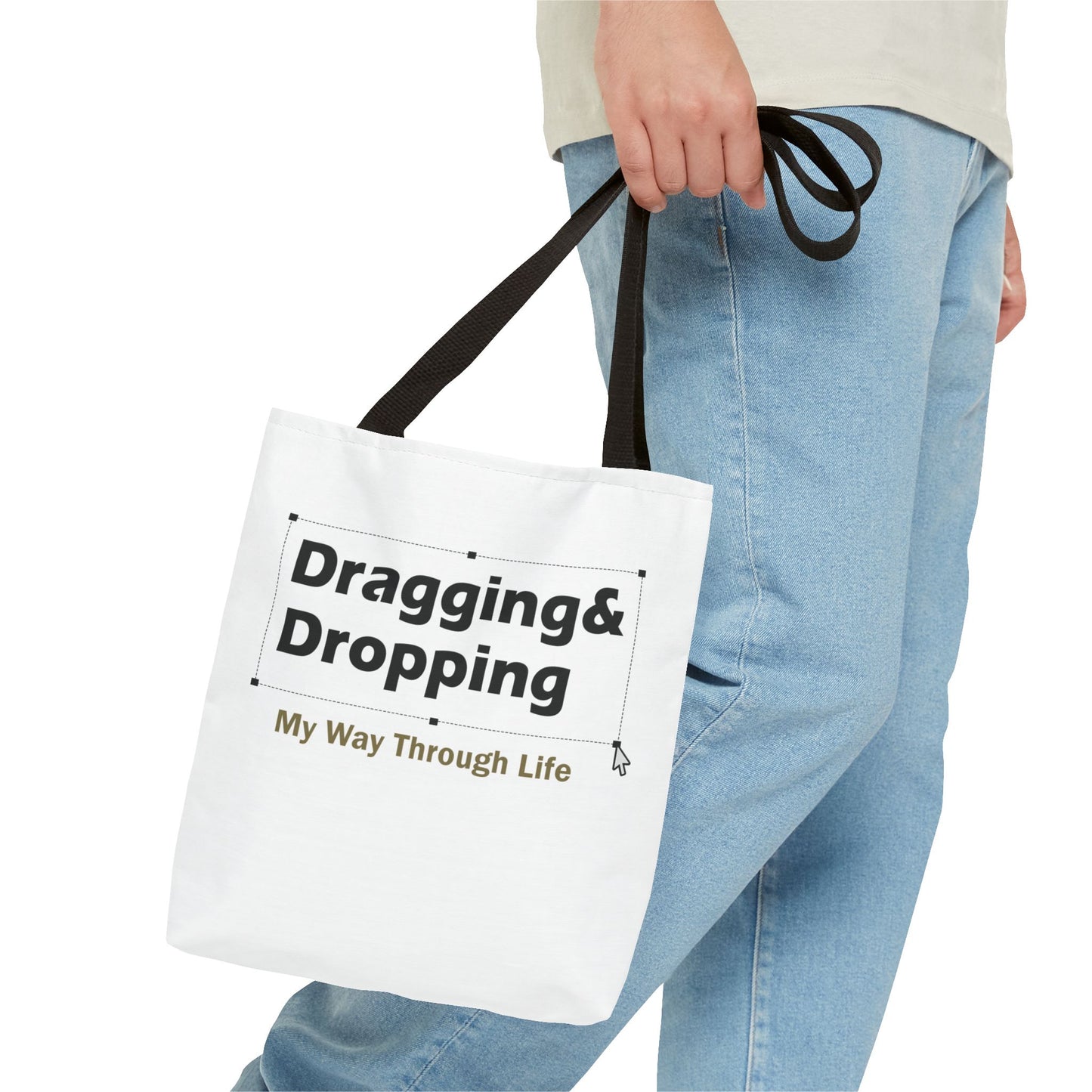 Sassy Dragging & Dropping Tote Bag - Fun Everyday Carry for Tech Lovers
