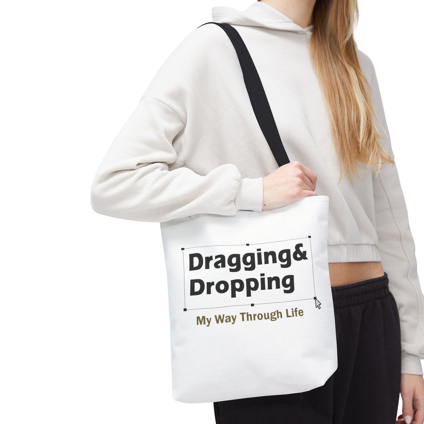 Sassy Dragging & Dropping Tote Bag - Fun Everyday Carry for Tech Lovers