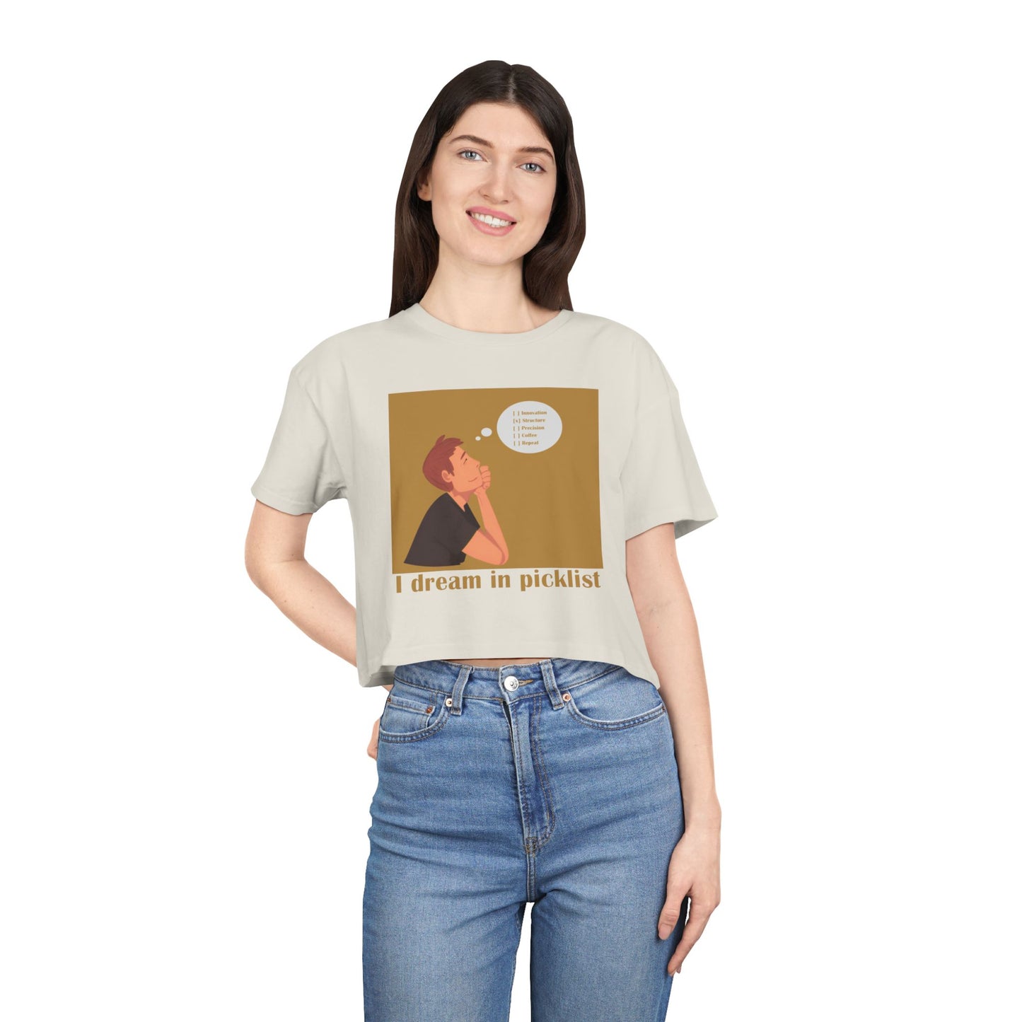 Dreamy Crop Tee for Creative Souls, Women's Fashion, Casual Summer Top, Gift for Her, Trendy Graphic Tee
