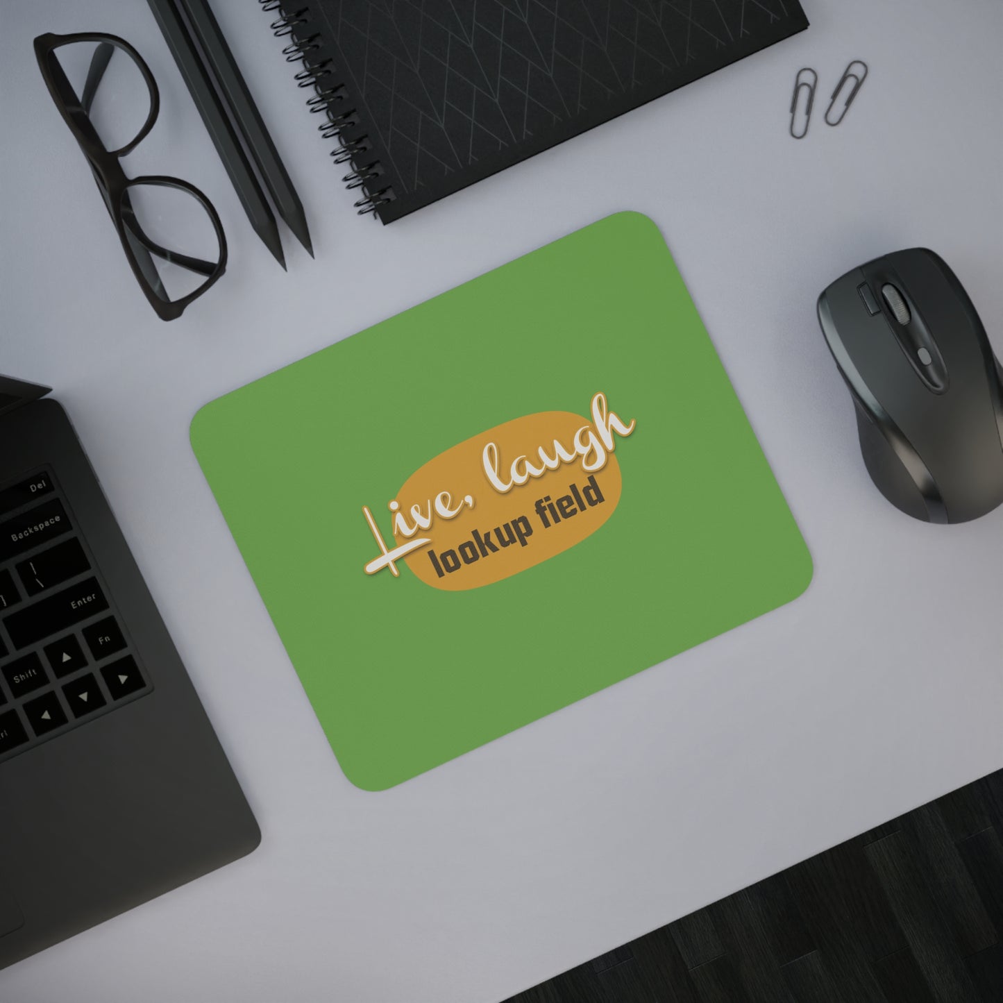 Desk Mouse Pad | I Live Between Classic & Lightning | Office Decor, Gamer Gift, Fun Desk Accessory, Work from Home