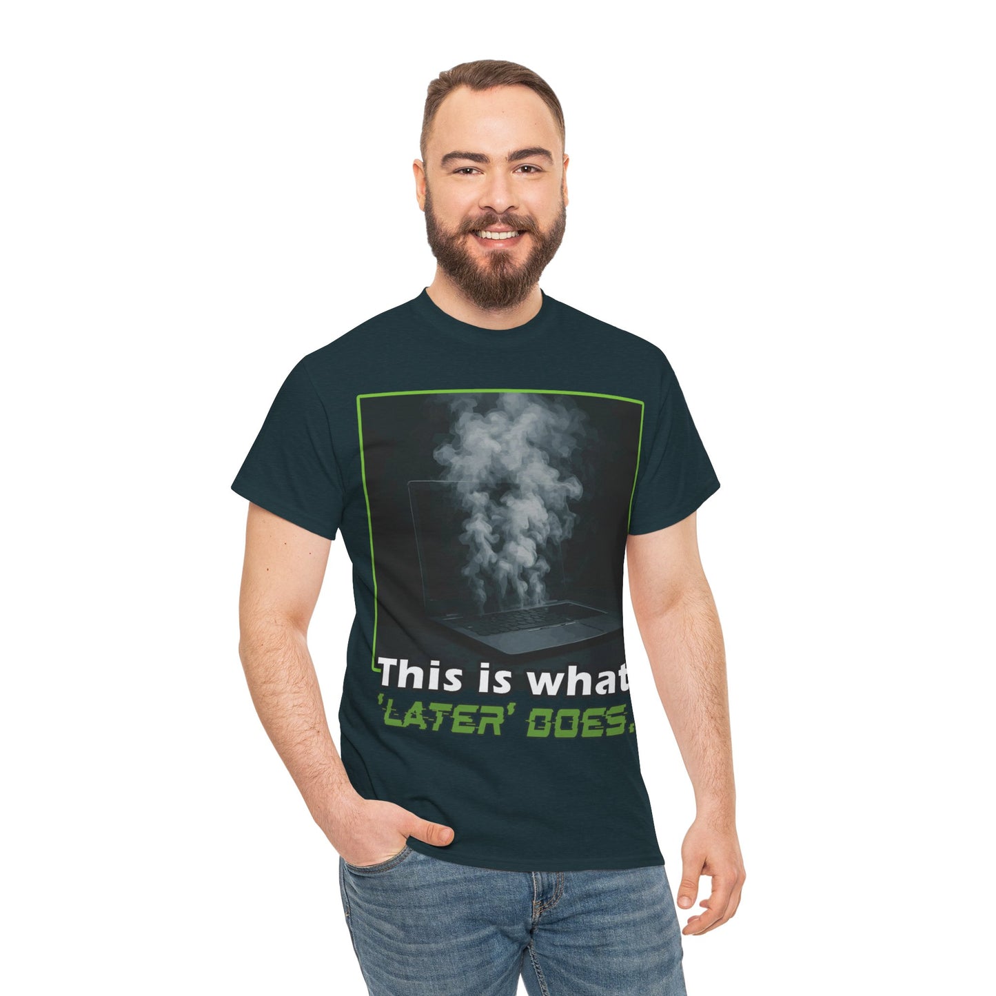 Unisex Heavy Cotton Tee - This is what 'LATER' DOSE.  Funny Shirt, Gift for Friends, Casual Wear, Statement Tee, Birthday Gift