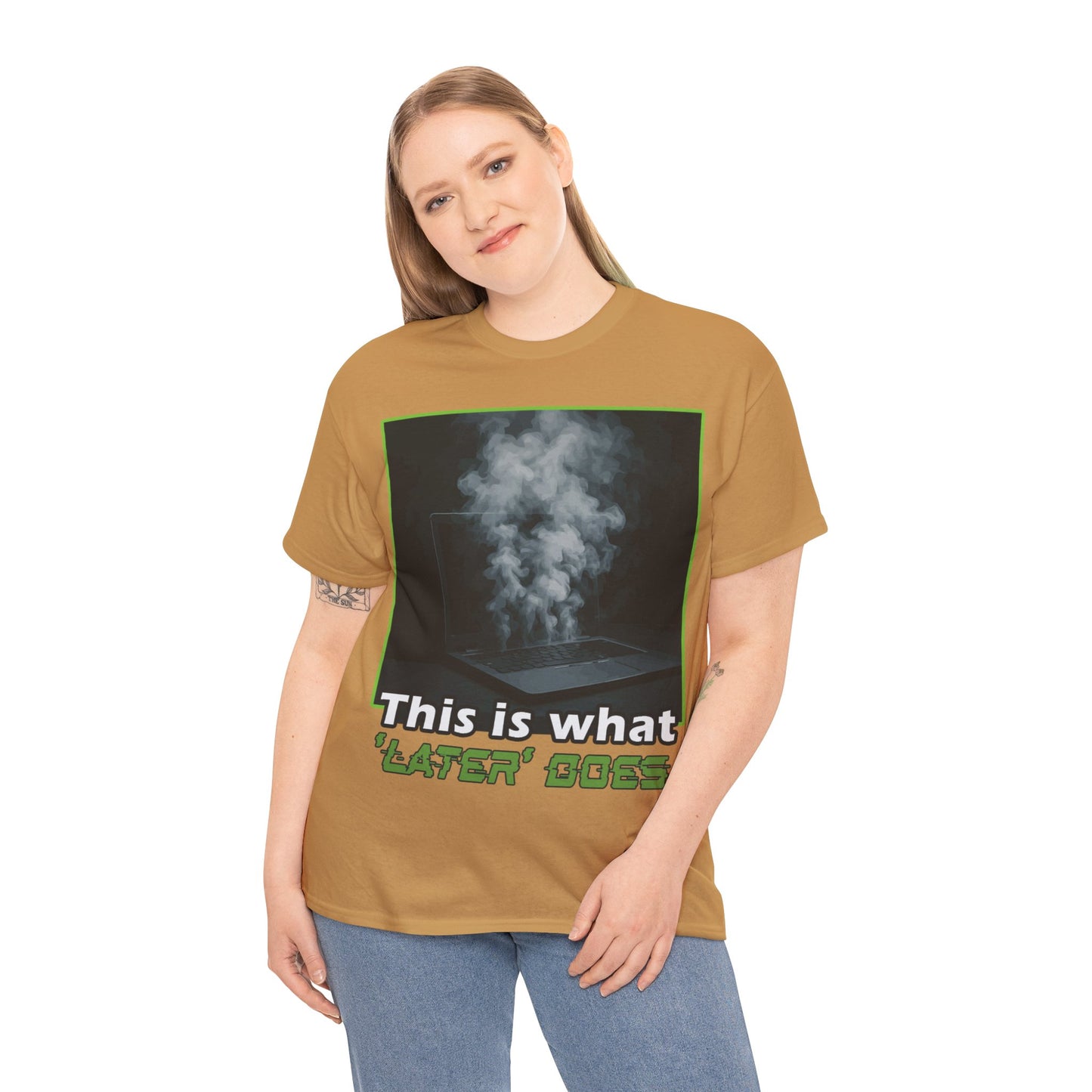 Unisex Heavy Cotton Tee - This is what 'LATER' DOSE.  Funny Shirt, Gift for Friends, Casual Wear, Statement Tee, Birthday Gift