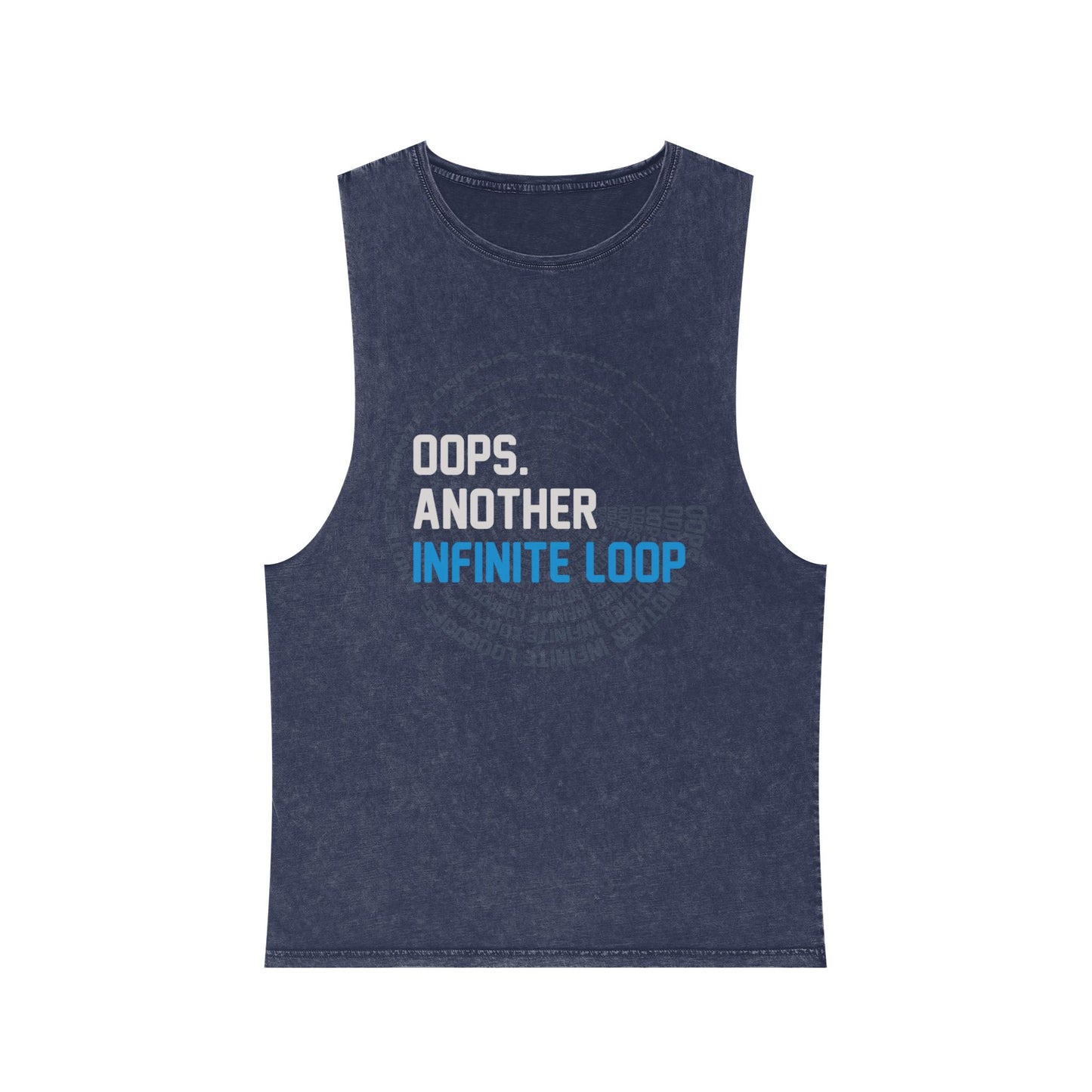 Unisex Stonewash Tank Top with 'Oops, Another Infinite Loop' Design, Casual Summer Wear, Perfect Gift for Tech Lovers, Graphic Tee for [...]