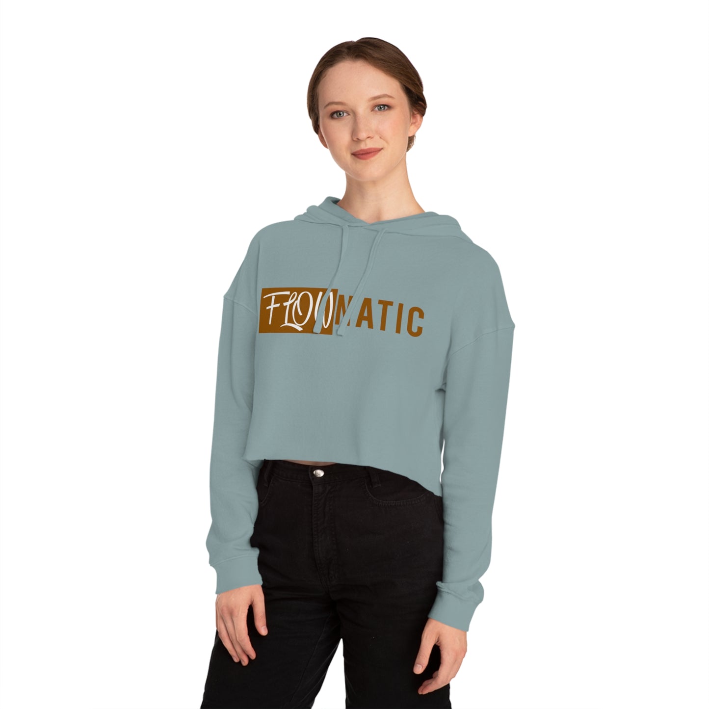 FlowNatic Women's Cropped Hooded Sweatshirt - Stylish and Trendy Activewear for Motivation