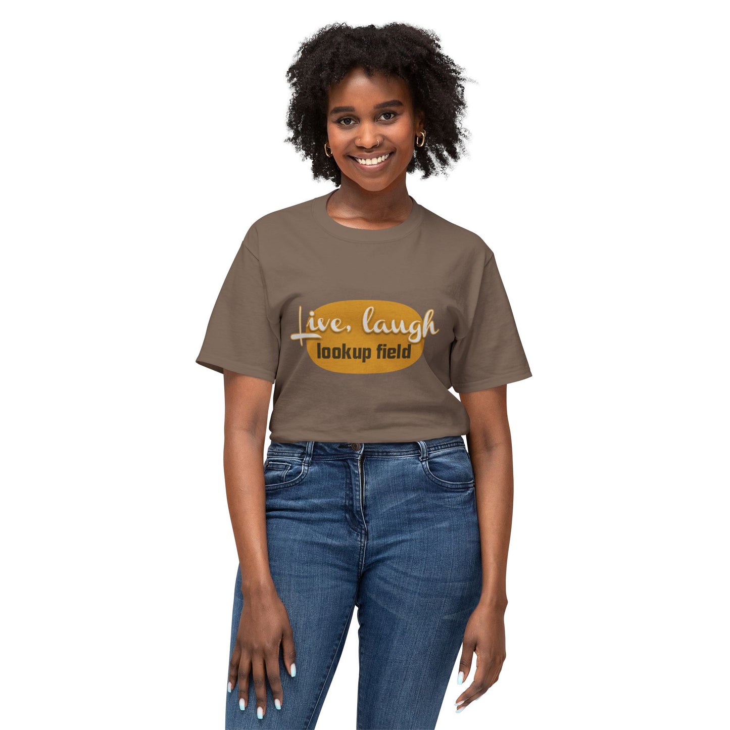 Unisex Graphic T-shirt - 'Live, Laugh, Lookup Field' Tee - Perfect for Casual Outings, Gifts, and Everyday Wear