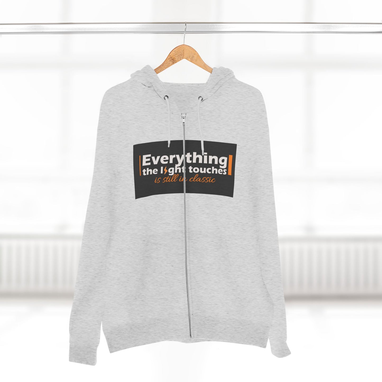 Inspirational Zip Hoodie, Cozy Sweatshirt, Stylish Layer, Unisex Casual Wear, Gift for Friends, Motivational Apparel
