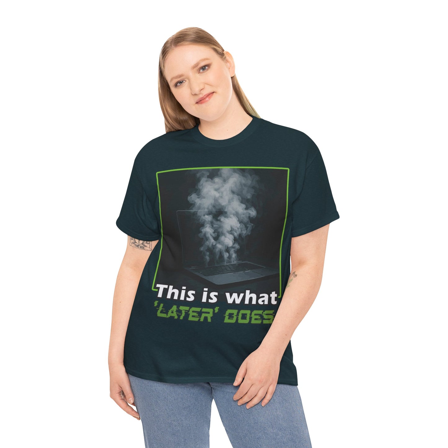 Unisex Heavy Cotton Tee - This is what 'LATER' DOSE.  Funny Shirt, Gift for Friends, Casual Wear, Statement Tee, Birthday Gift