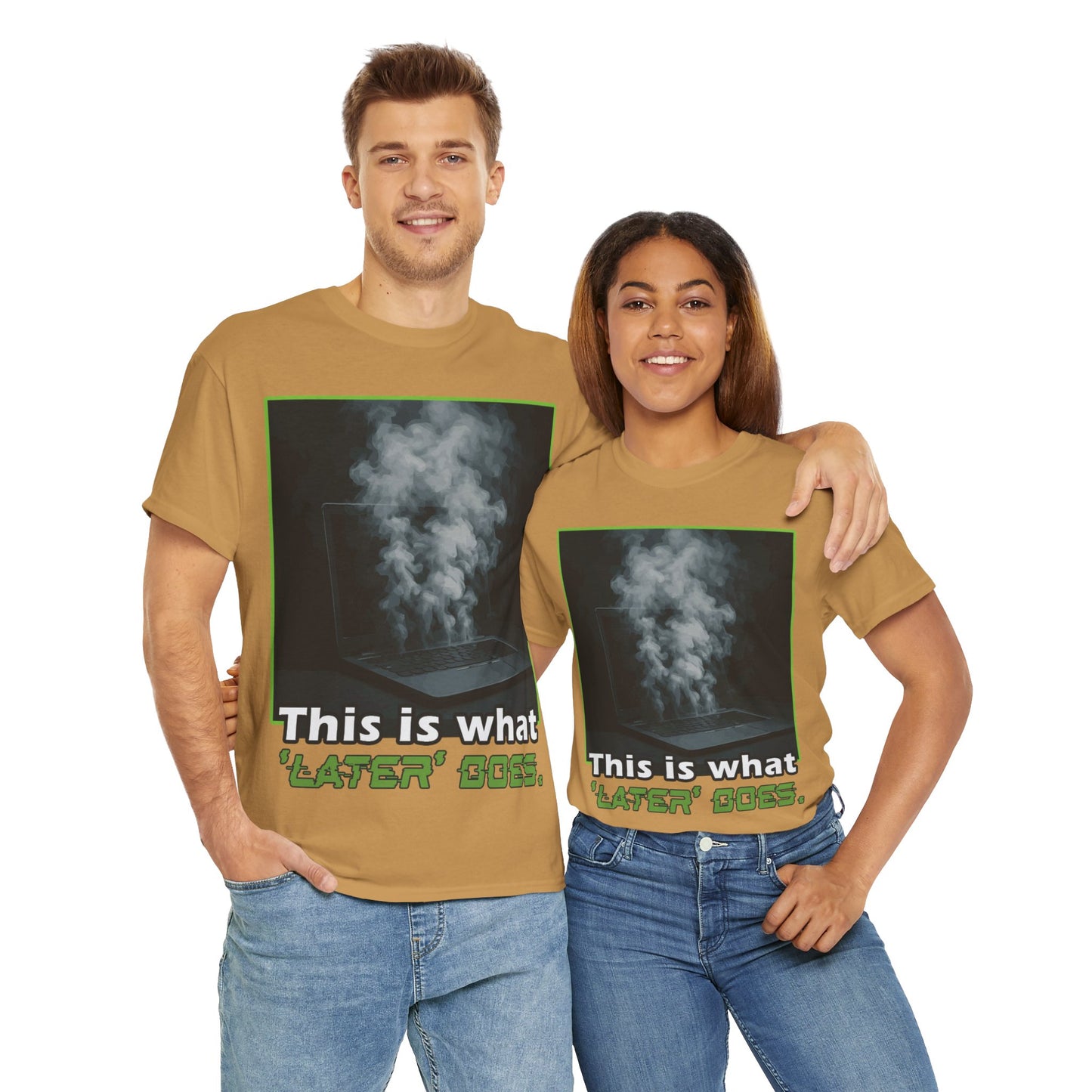 Unisex Heavy Cotton Tee - This is what 'LATER' DOSE.  Funny Shirt, Gift for Friends, Casual Wear, Statement Tee, Birthday Gift