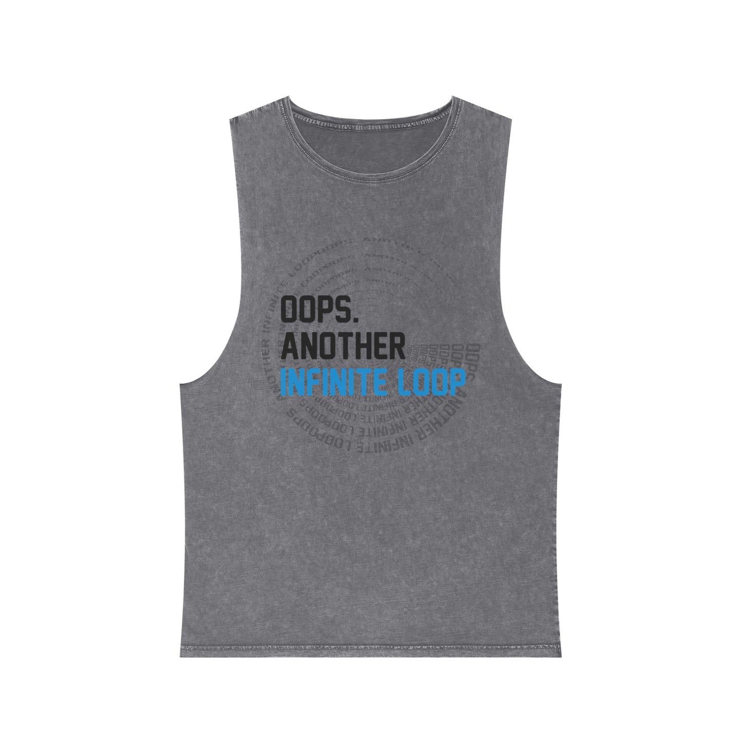 Unisex Stonewash Tank Top with 'Oops, Another Infinite Loop' Design, Casual Summer Wear, Perfect Gift for Tech Lovers, Graphic Tee for [...]