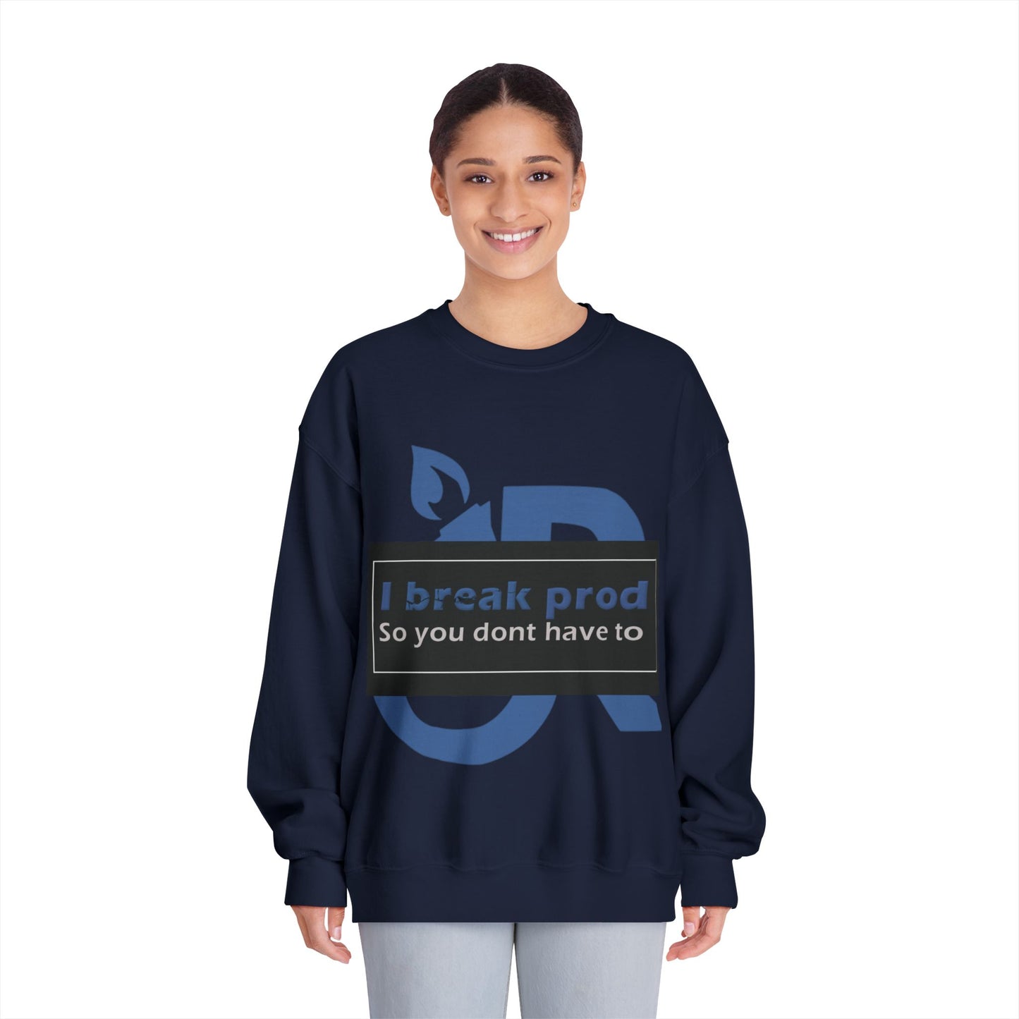 Eco-Friendly Humor Crewneck Sweatshirt - Perfect for Techies, Programmers, Casual Wear, Eco-Conscious Gifts, Geeky Apparel